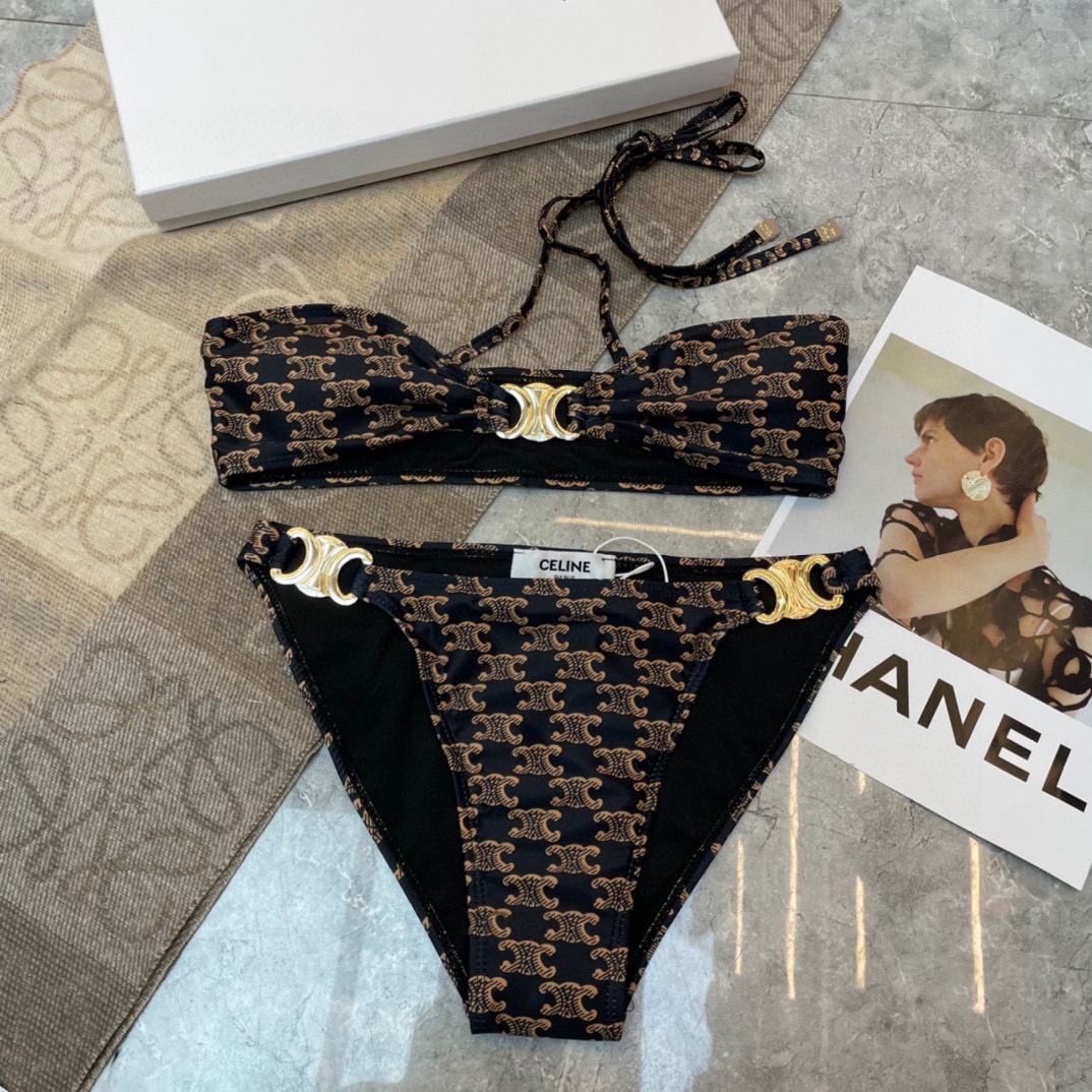 Celine新款泳衣👙❤️😍🥰适合多种场景的游泳衣🏊‍♀️海边 游泳池 温泉 水上乐园 漂流都可以😌内搭