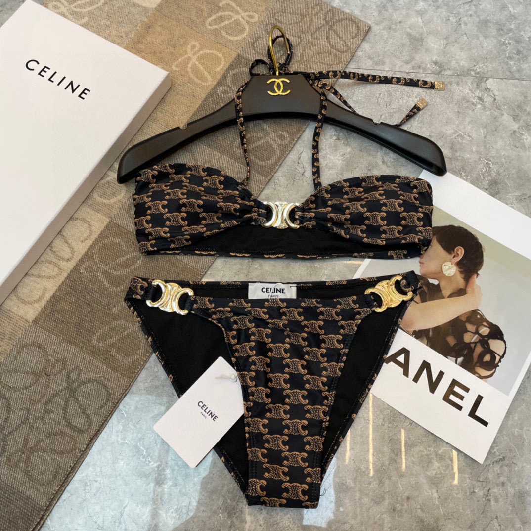 Celine新款泳衣👙❤️😍🥰适合多种场景的游泳衣🏊‍♀️海边 游泳池 温泉 水上乐园 漂流都可以😌内搭