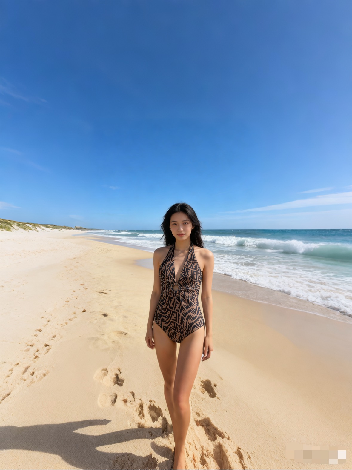 芬迪新款连体泳衣 适合多种场景的游泳衣🏊‍♀️海边 游泳池 温泉 水上乐园 漂流都可以😌内搭也完全可以 