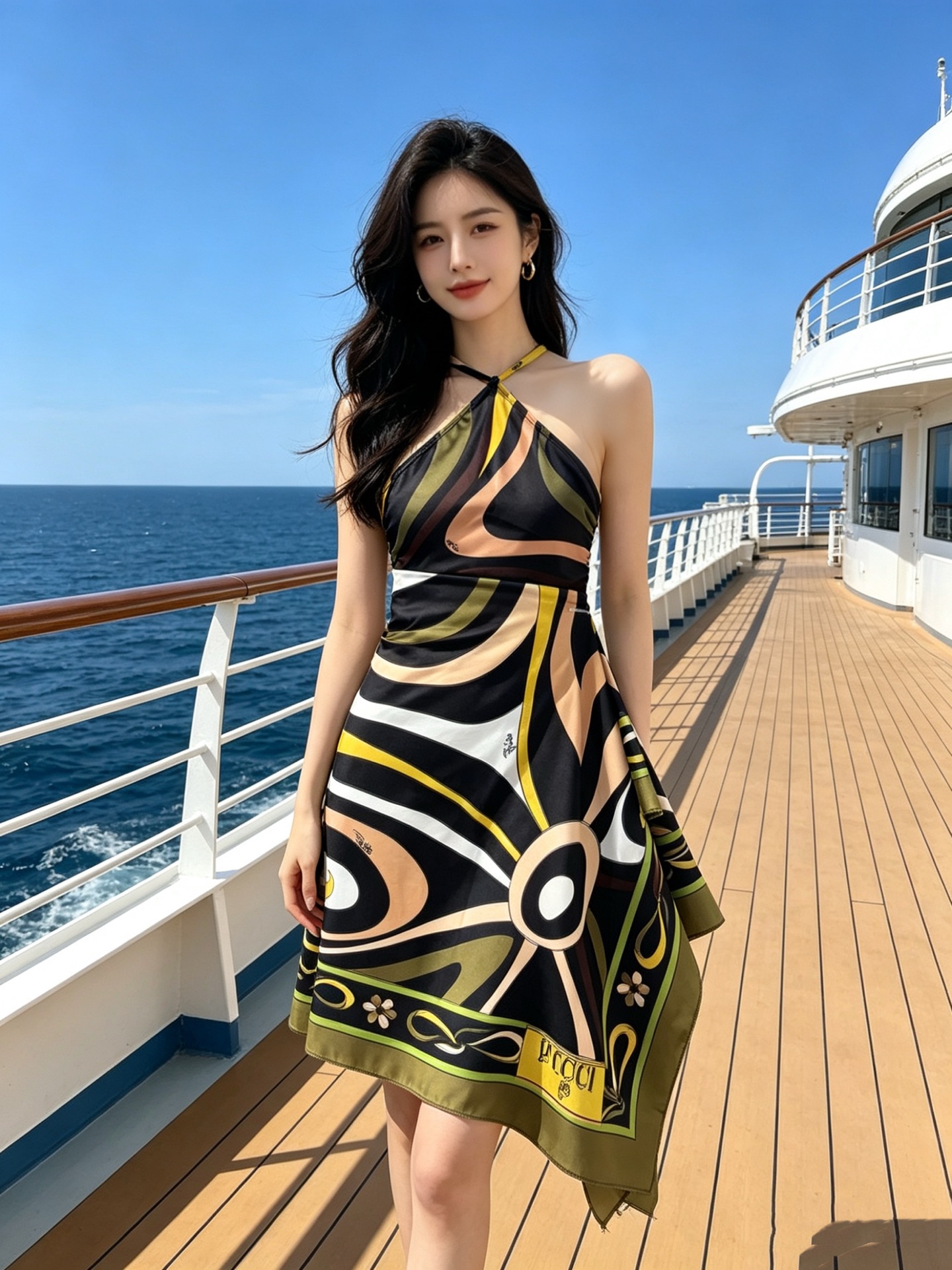 Pucci新款连体➕纱裙 时尚潮流款 😍🥰适合多种场景的游泳衣🏊‍♀️海边 游泳池 温泉 水上乐园 漂流