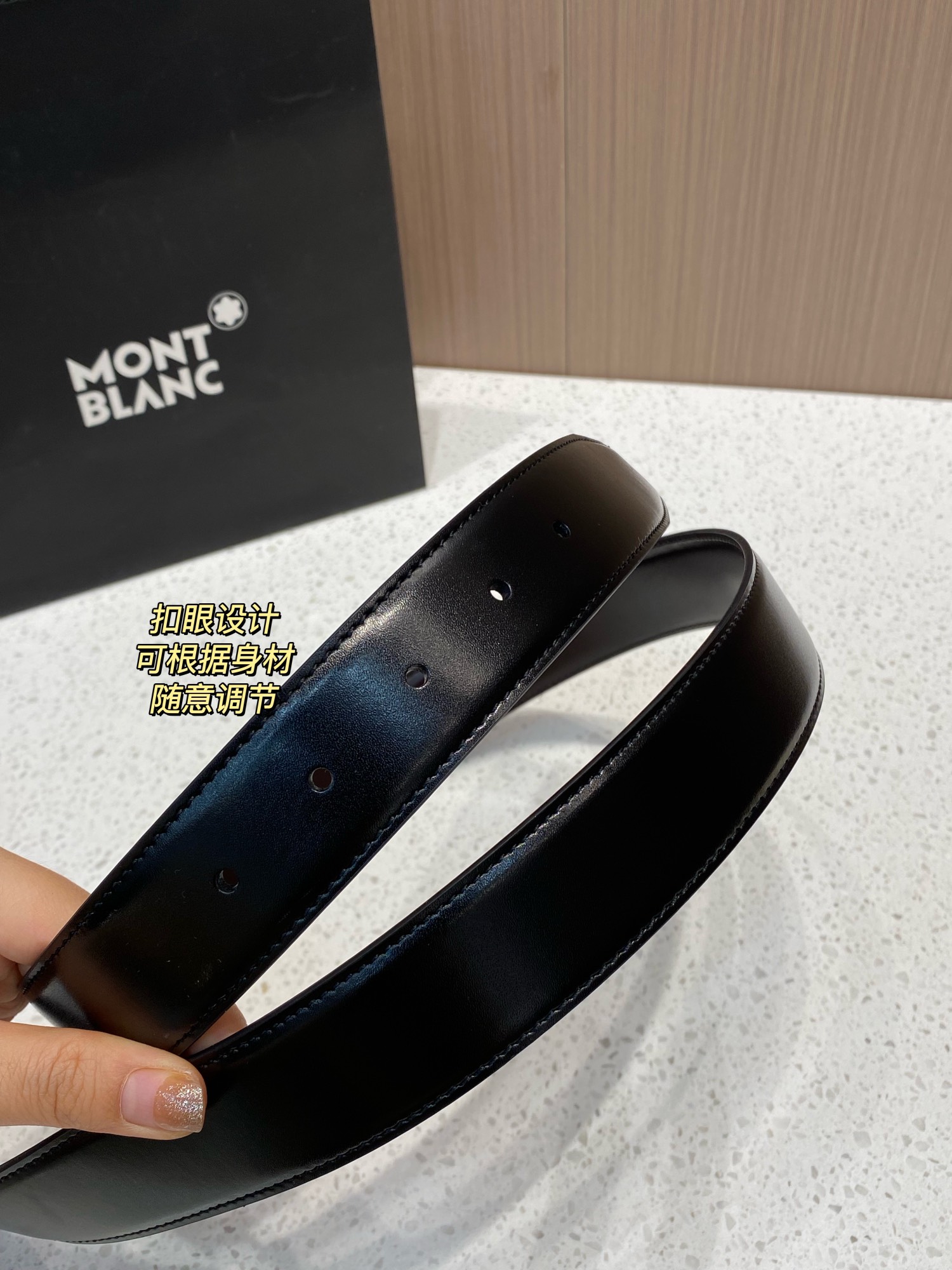 Montblanc Horseshoe Buckle Leather Belt - Comprehensive 9