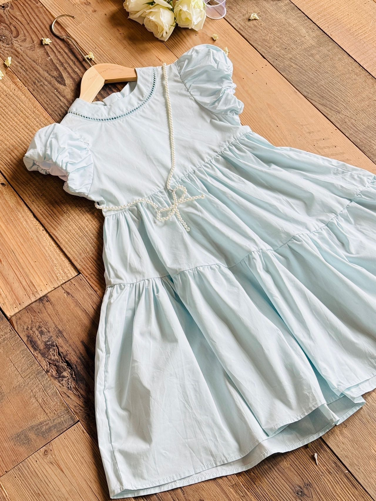 跑量89.9@一件 ✅Tallas 110-170, se recomienda pedir según la altura. ¡Este vestido es tan de hadas! Un vestido de hadas azul…