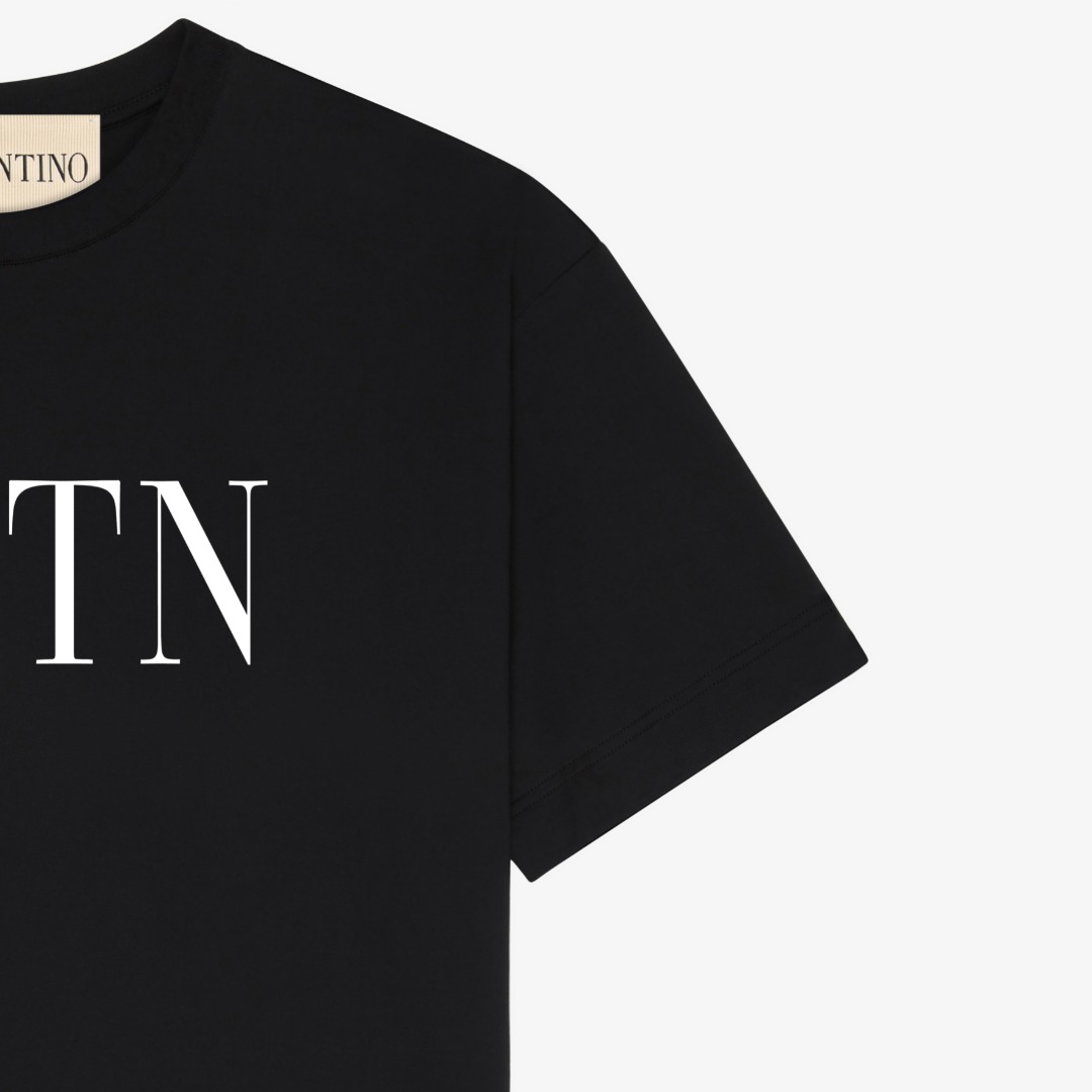 발렌티노 VLTN 레터 로고 여성 반팔 티셔츠 87906 이미지 4