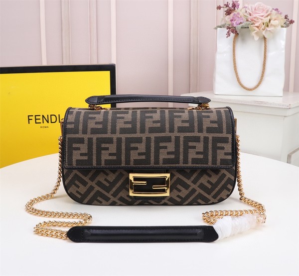 Fendi Iconic Baguette Bags Handbags Designer 1:1 Replica Brown Gold Vintage
