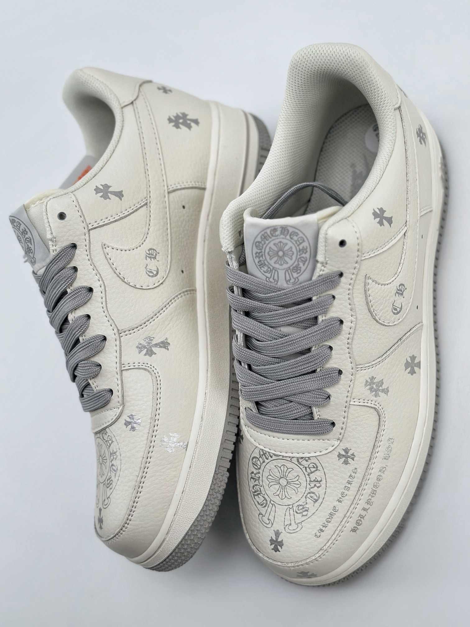 Nike Air Force 1 Low 07 x Chrome Hearts White and Silver Chrome Hearts Print KL2307-502