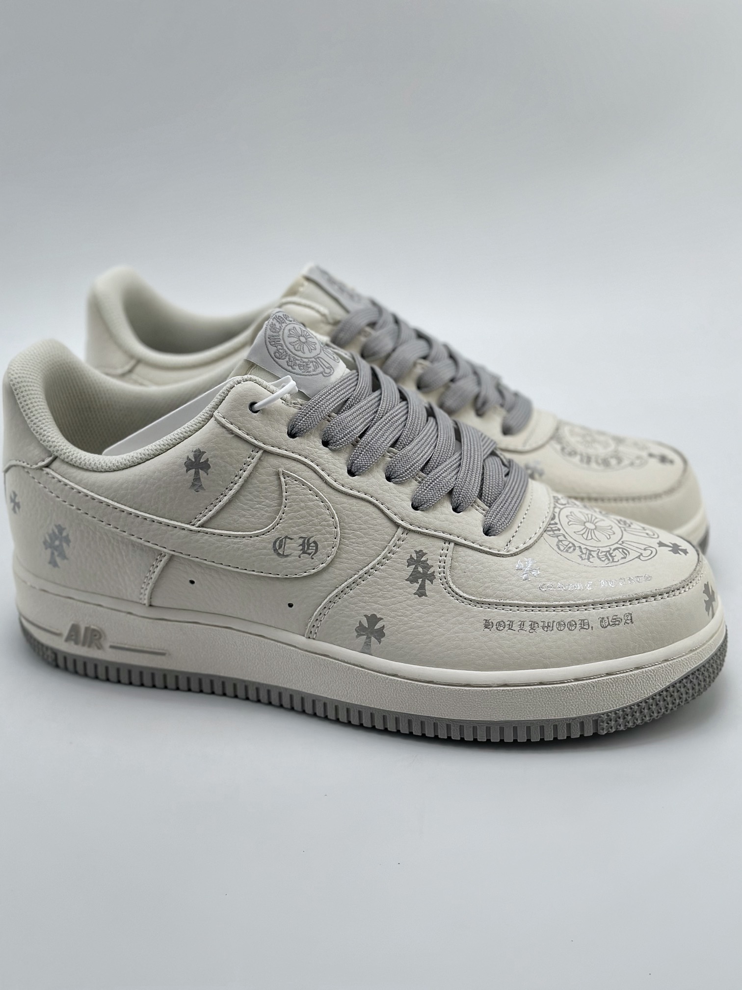 Nike Air Force 1 Low 07 x Chrome Hearts White and Silver Chrome Hearts Print KL2307-502