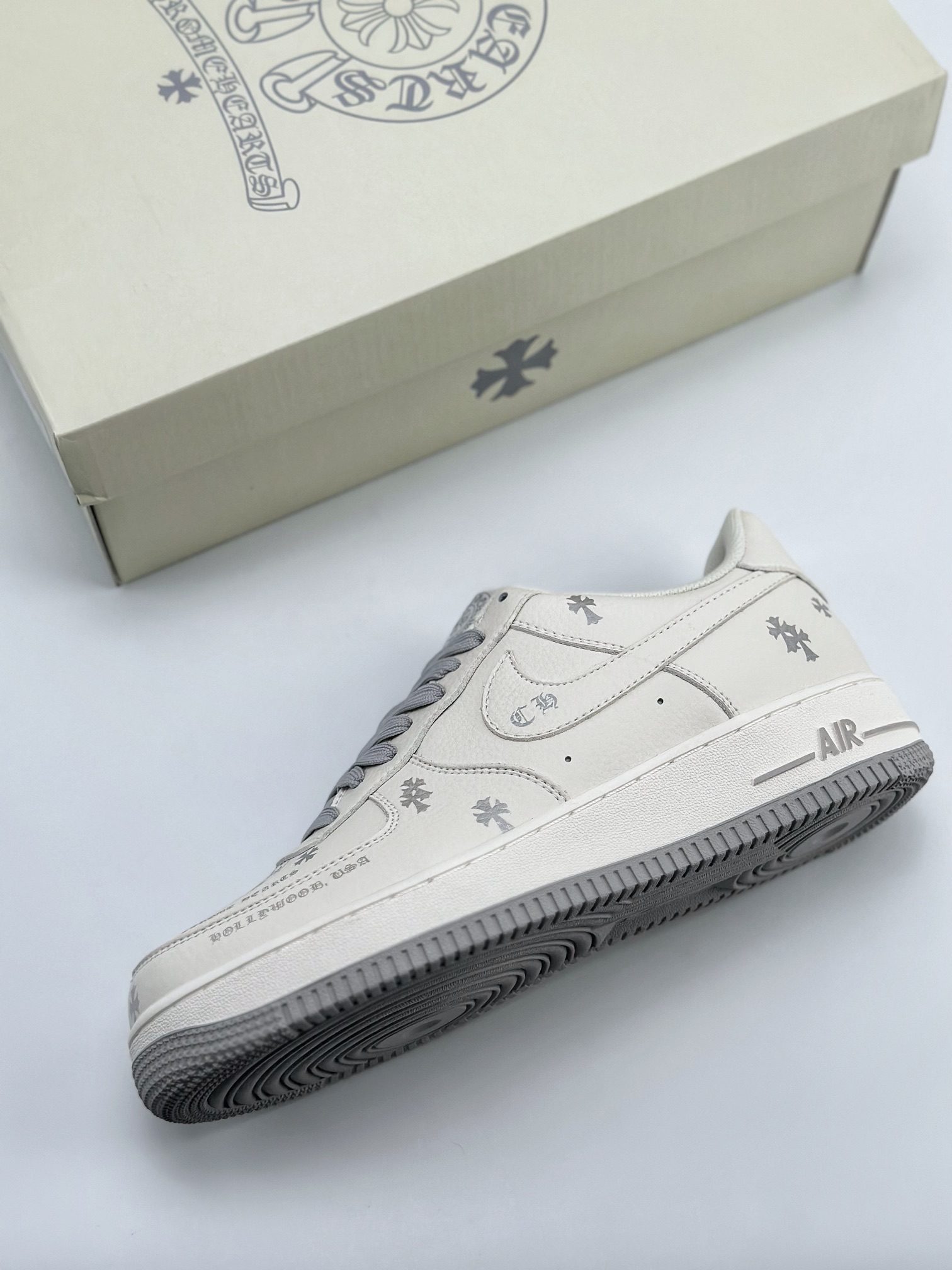 Nike Air Force 1 Low 07 x Chrome Hearts White and Silver Chrome Hearts Print KL2307-502