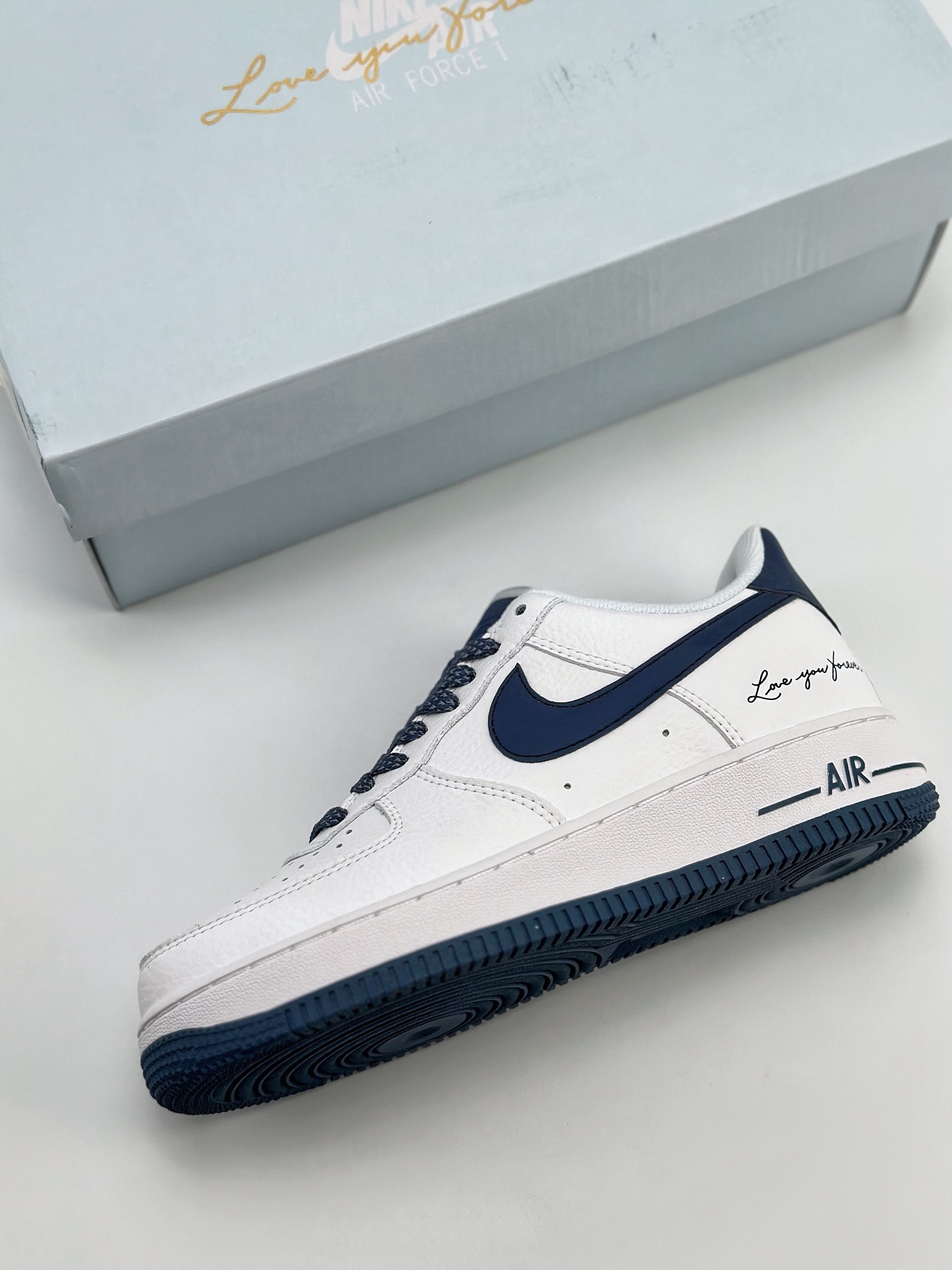 Nike Air Force 1 Low 07 Signature White Navy Blue Starry Sky LO1718-056