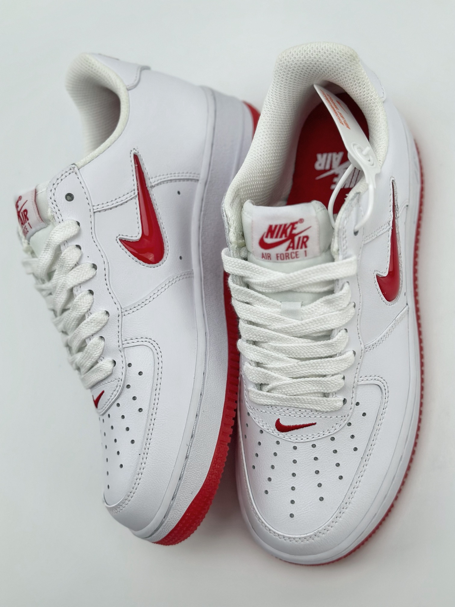 Nike Air Force 1 Low 07 White Red Crystal Hook FN5924-101