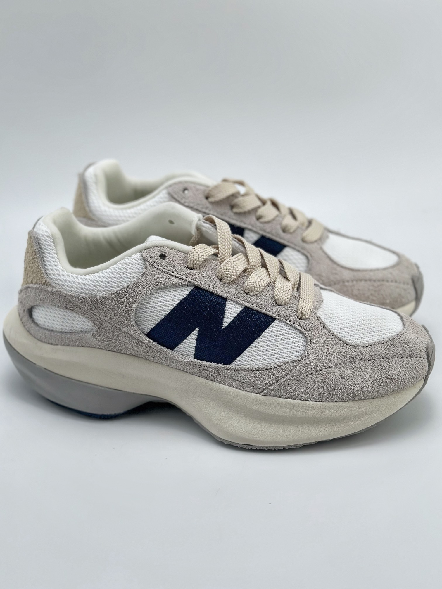 New Balance Warped Runner white beige low-top retro dad style casual sports jogging shoes UWRPOBWBPP