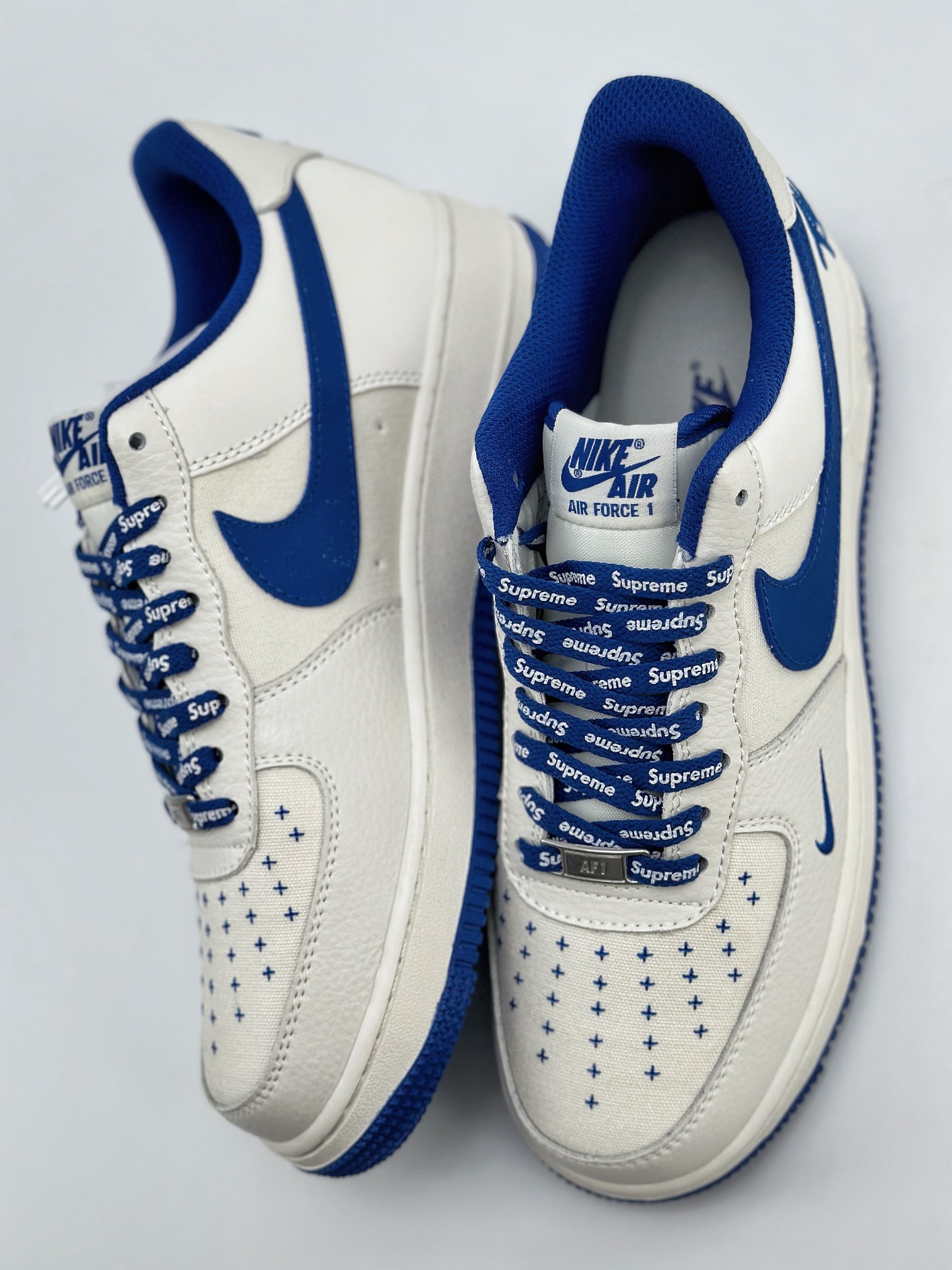 Nike Air Force 1 Low 07 TS x Supreme three-party joint white and blue PF9055-753