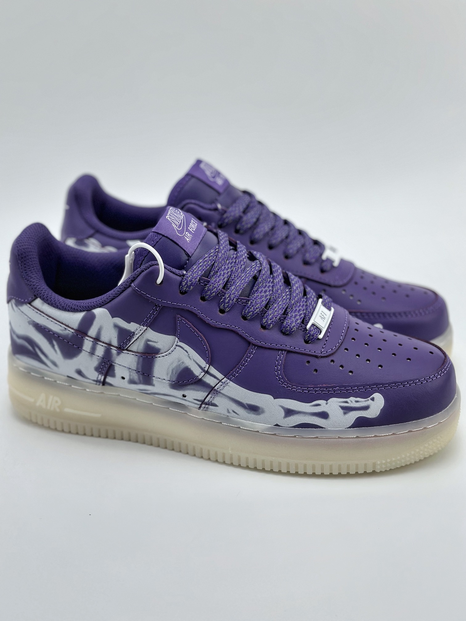 Nike Air Force 1 Low 07 Skeleton QS ”Purple Skeleton” Transparent X-ray Devil Purple Bone CU8067-500