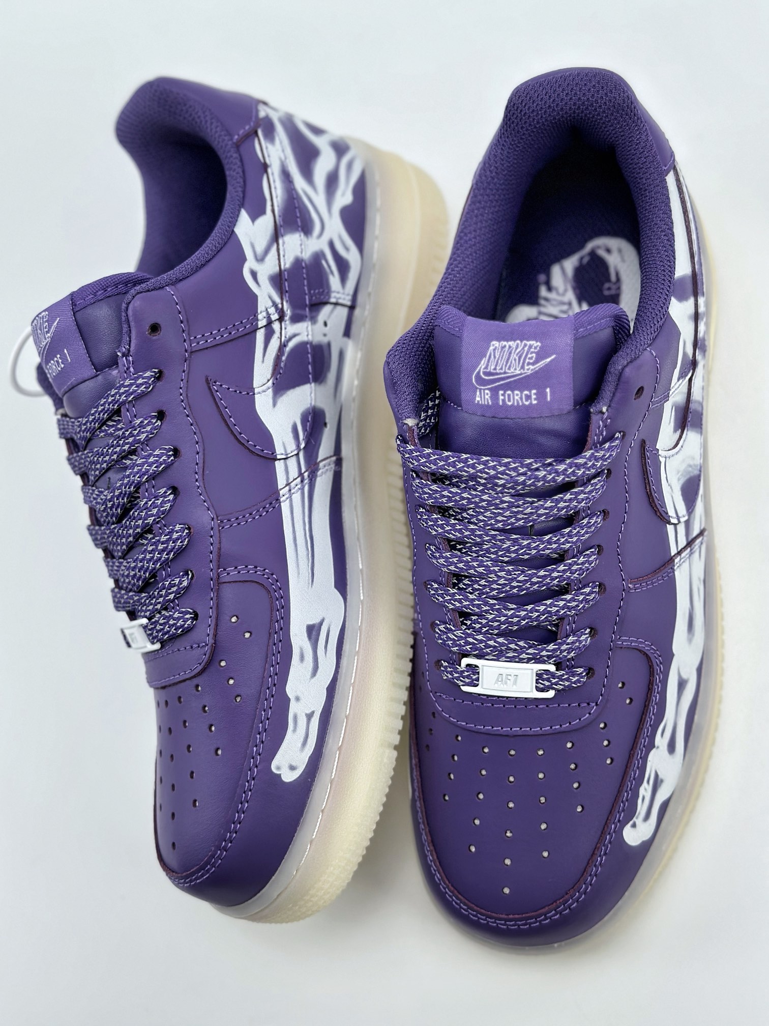 Nike Air Force 1 Low 07 Skeleton QS ”Purple Skeleton” Transparent X-ray Devil Purple Bone CU8067-500