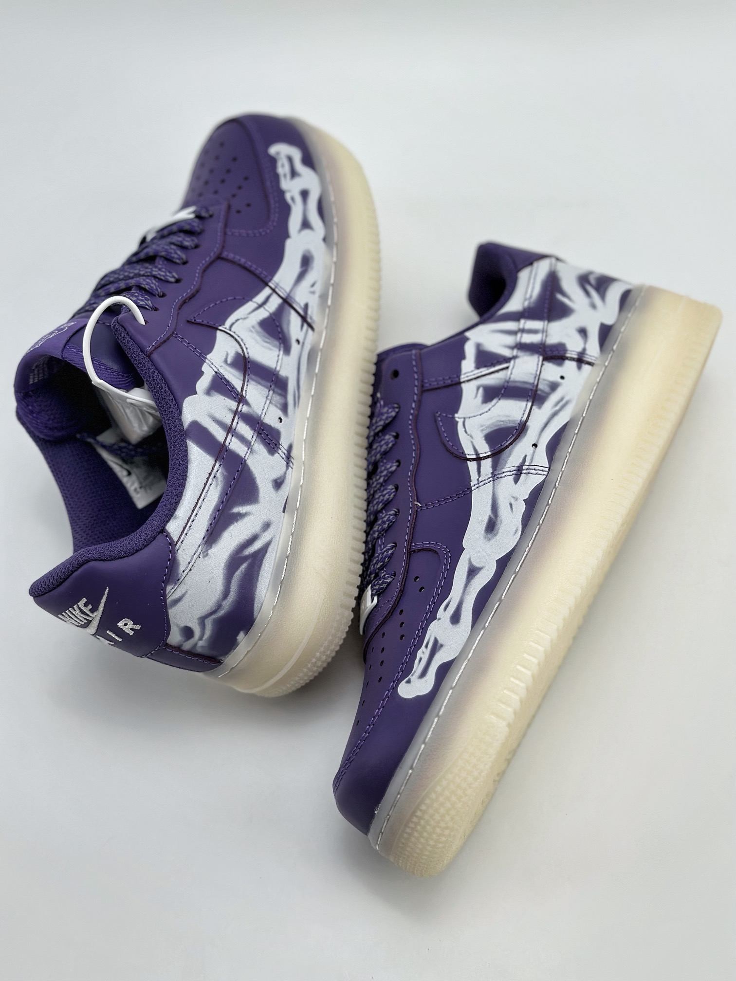 Nike Air Force 1 Low 07 Skeleton QS ”Purple Skeleton” Transparent X-ray Devil Purple Bone CU8067-500