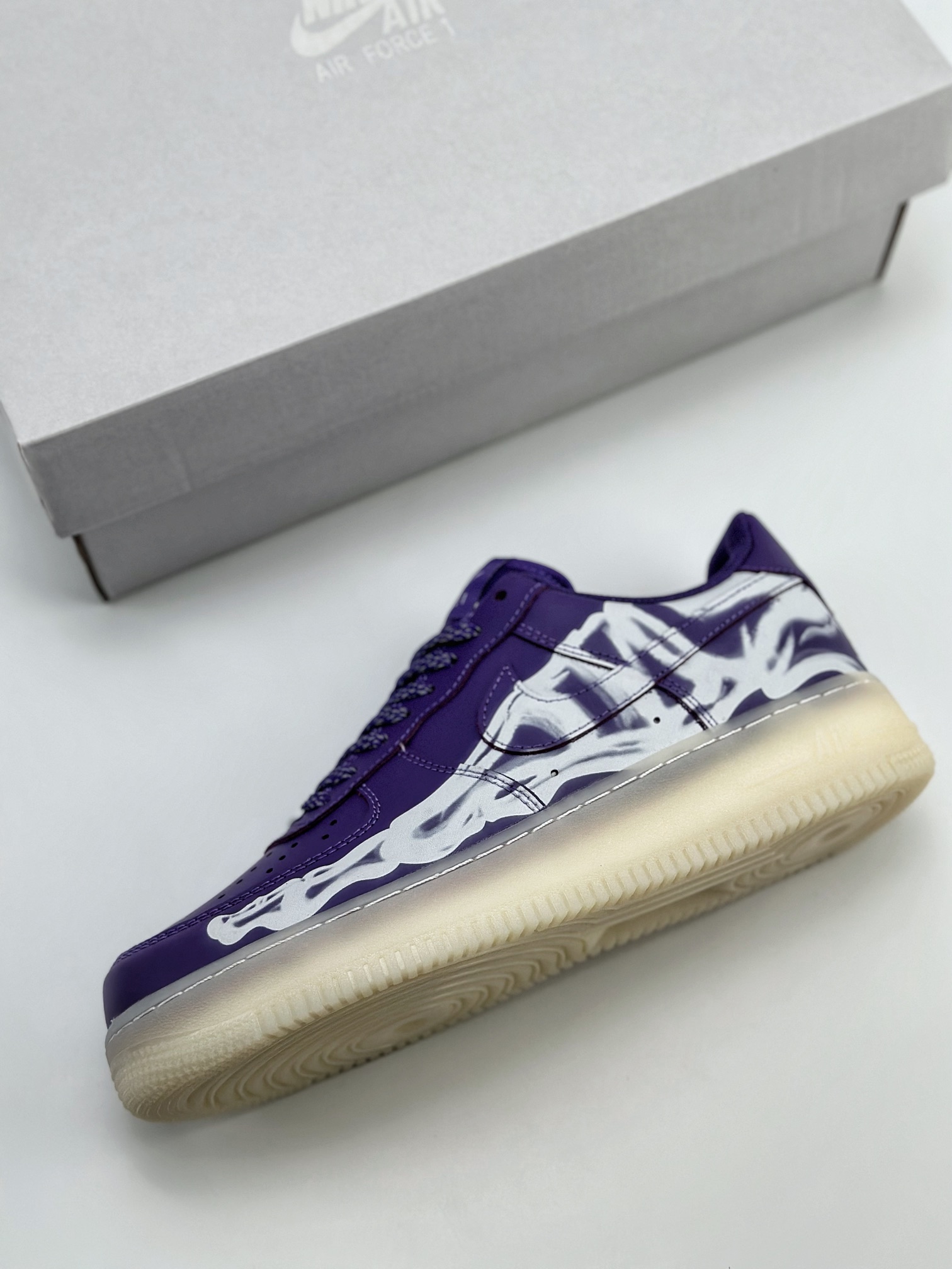 Nike Air Force 1 Low 07 Skeleton QS ”Purple Skeleton” Transparent X-ray Devil Purple Bone CU8067-500