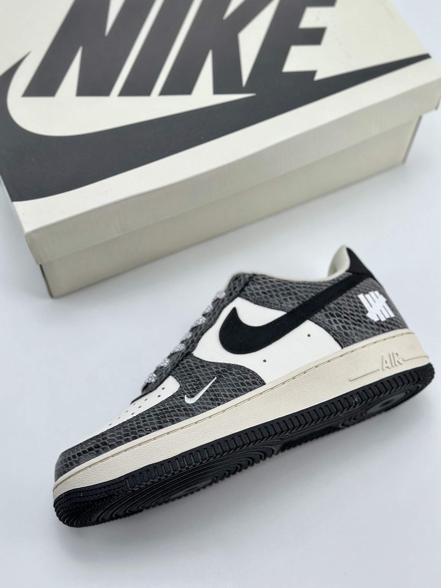 Nike Air Force 1 Low 07 Black Beige and White with Python Pattern BS9055-829