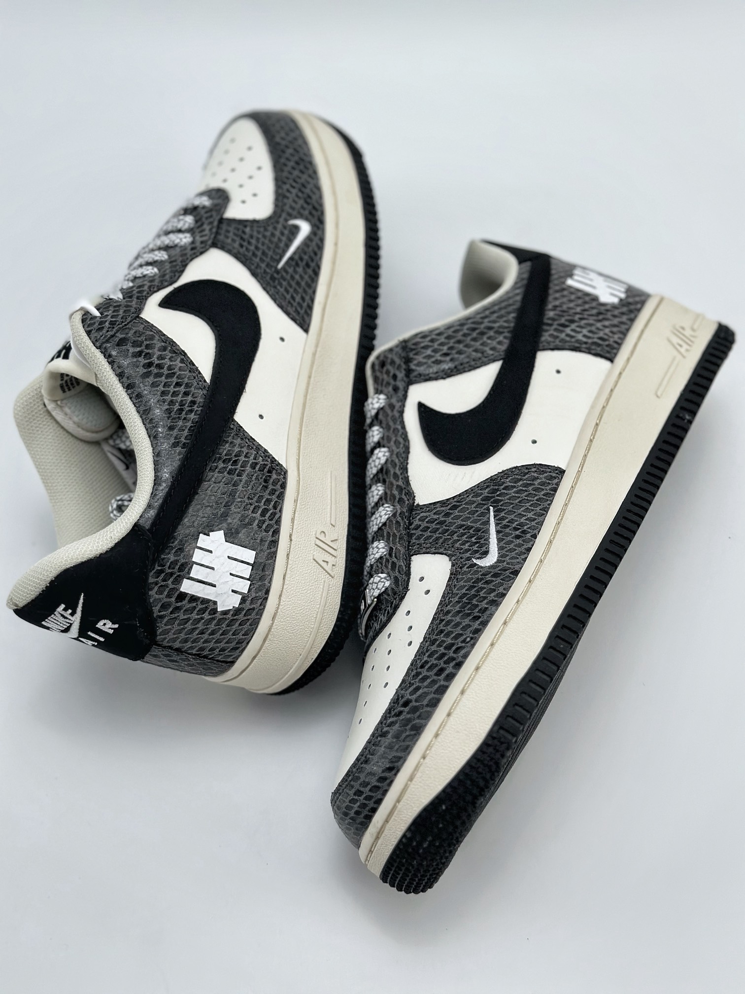 Nike Air Force 1 Low 07 Black Beige and White with Python Pattern BS9055-829