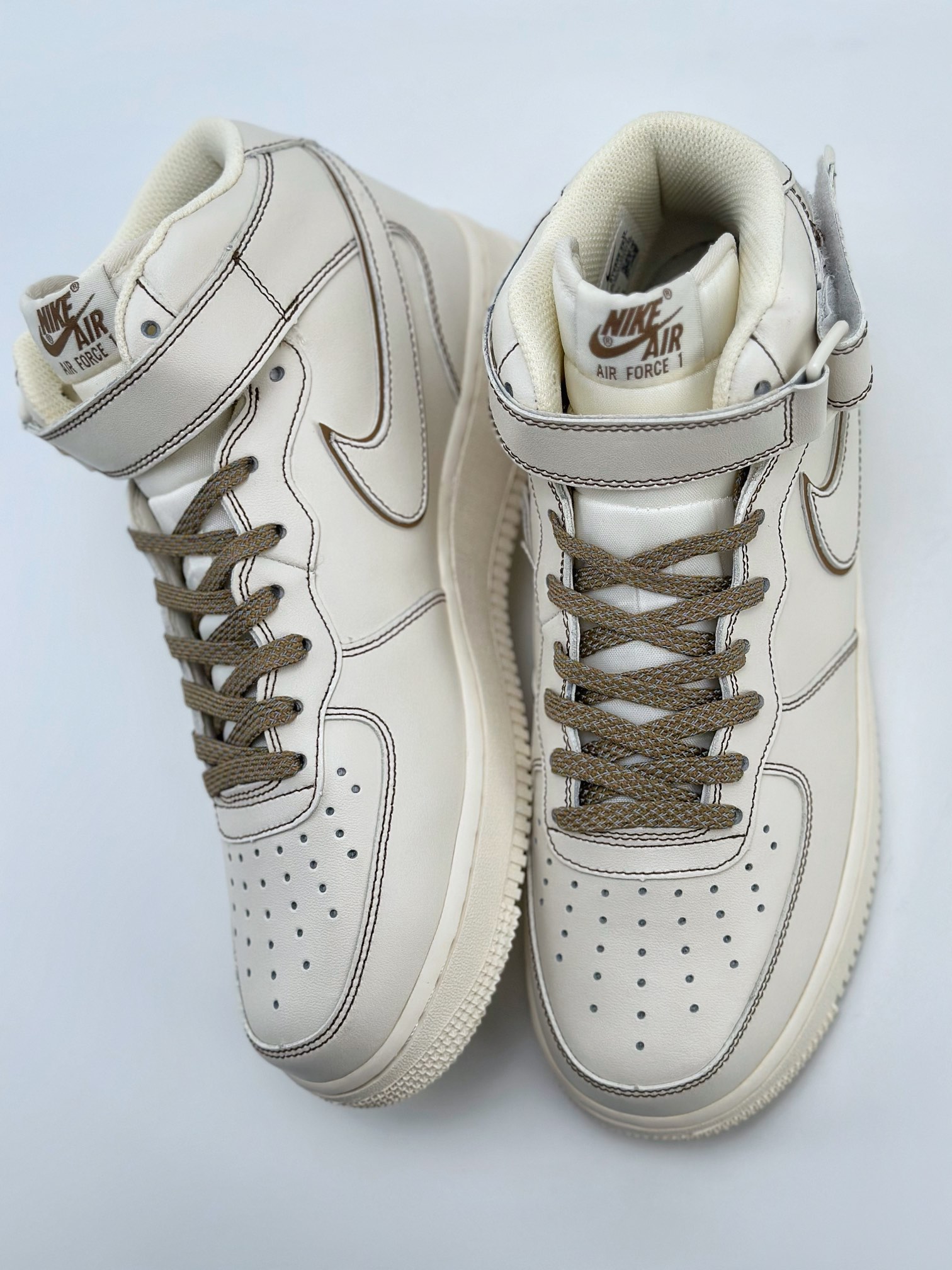 260 Nike Air Force 1 Mid 07 白棕缝线 BY689-692