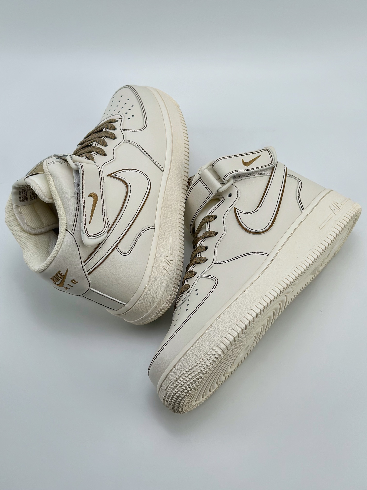 260 Nike Air Force 1 Mid 07 白棕缝线 BY689-692