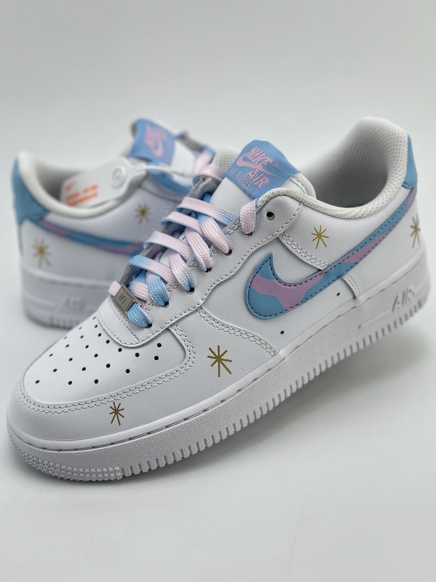 200 Nike Air Force 1 Low 07 粉蓝星云 白蓝粉 DD8959-100