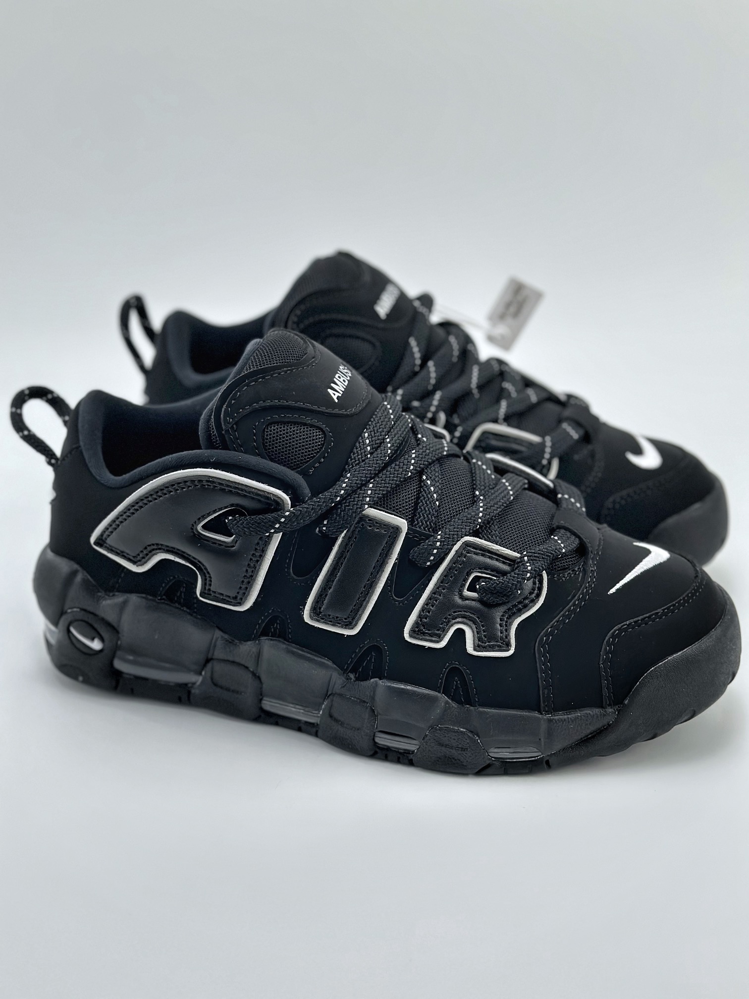 260 Air More Uptempo x AMBUSH 联名绑带黑白 FB1299-001