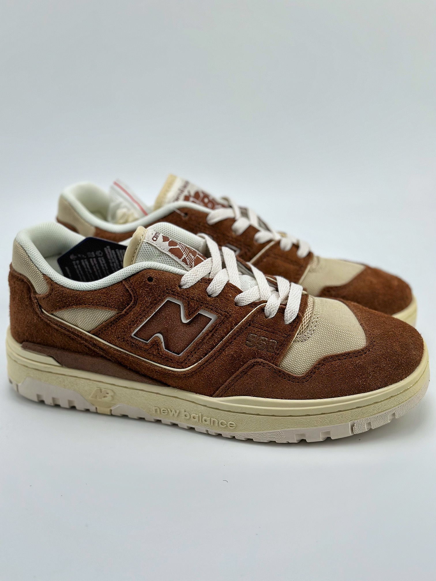 190 New Balance BB550 x AIME LEON DORE 联名翻毛棕 复古跑鞋  BB550DB1