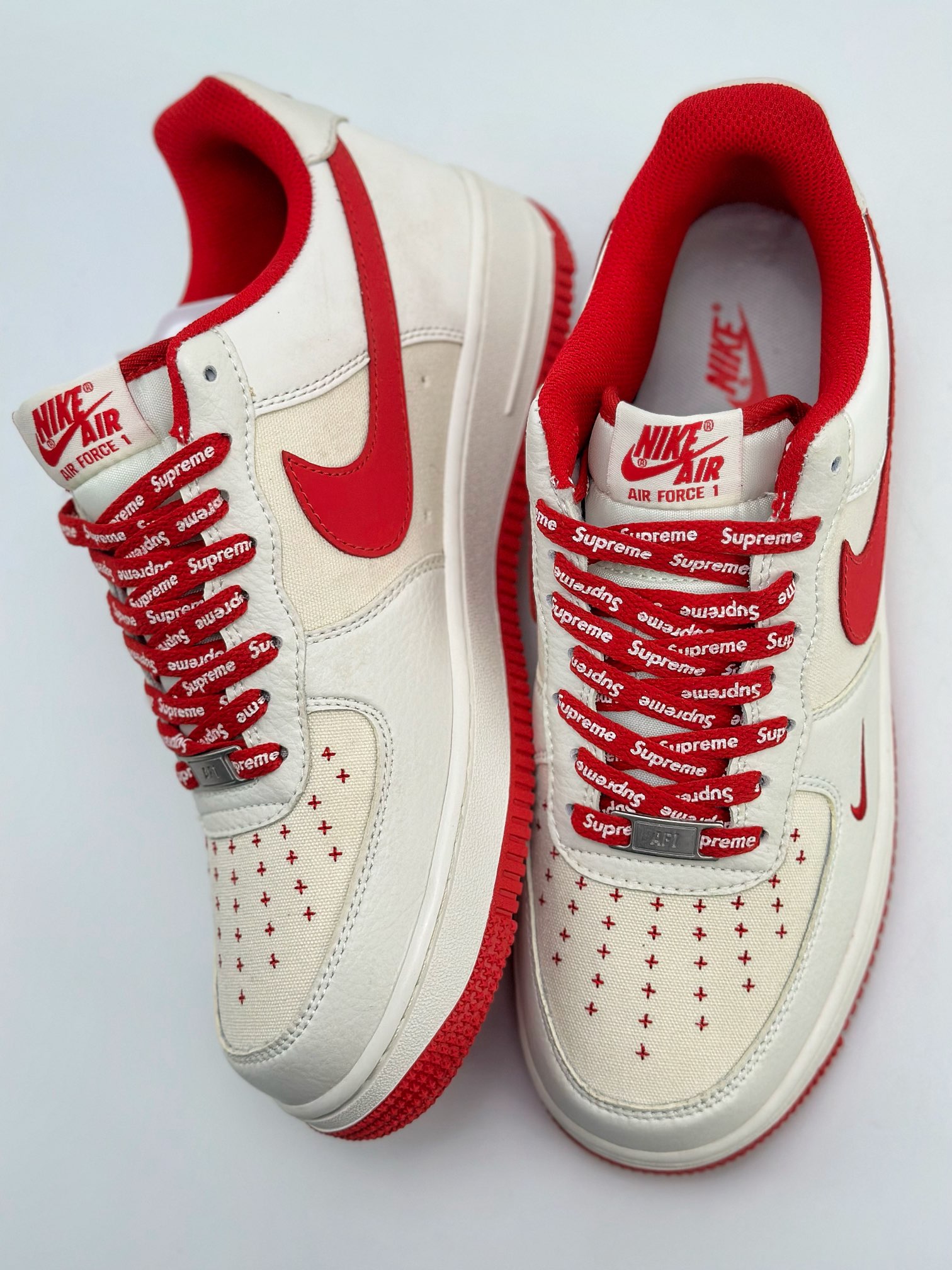 240 Nike Air Force 1 Low 07 TS x Supreme 三方联名白红 PF9055-758