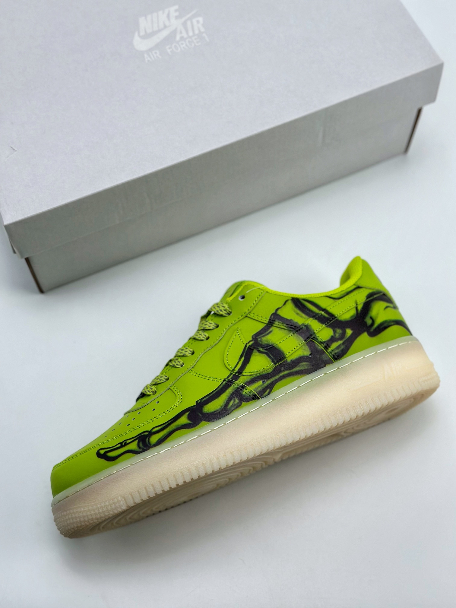 240 Nike Air Force 1 Low 07 Skeleton QS "Green Skeleton" 透视X光魔鬼绿骨头