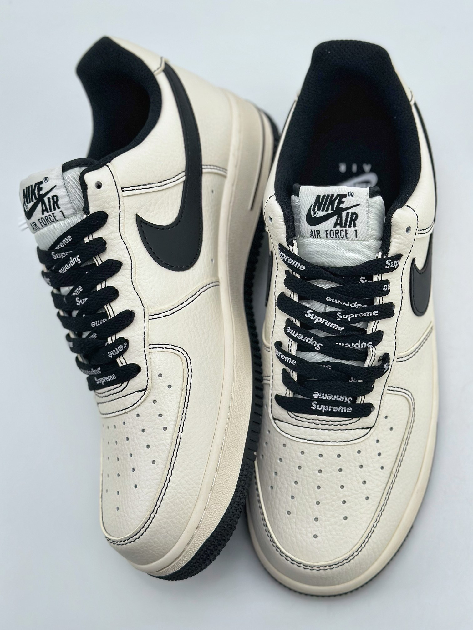 220 Nike Air Force 1 Low 07 x Suoreme 联名米白黑