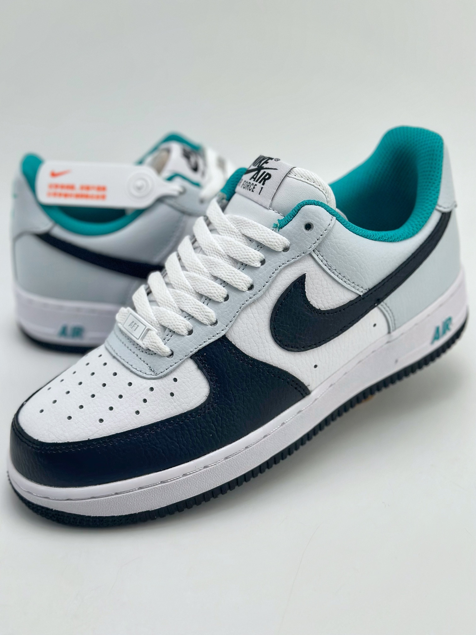 220 Nike Air Force 1 Low 07 白黑青 JH5778-985