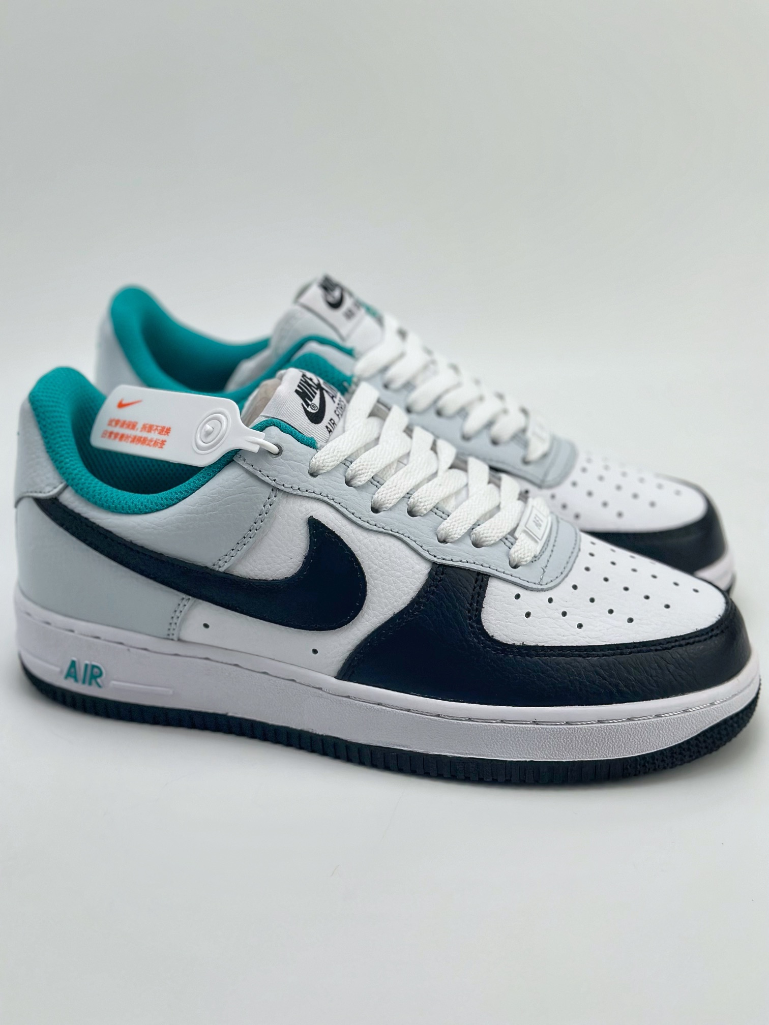 220 Nike Air Force 1 Low 07 白黑青 JH5778-985