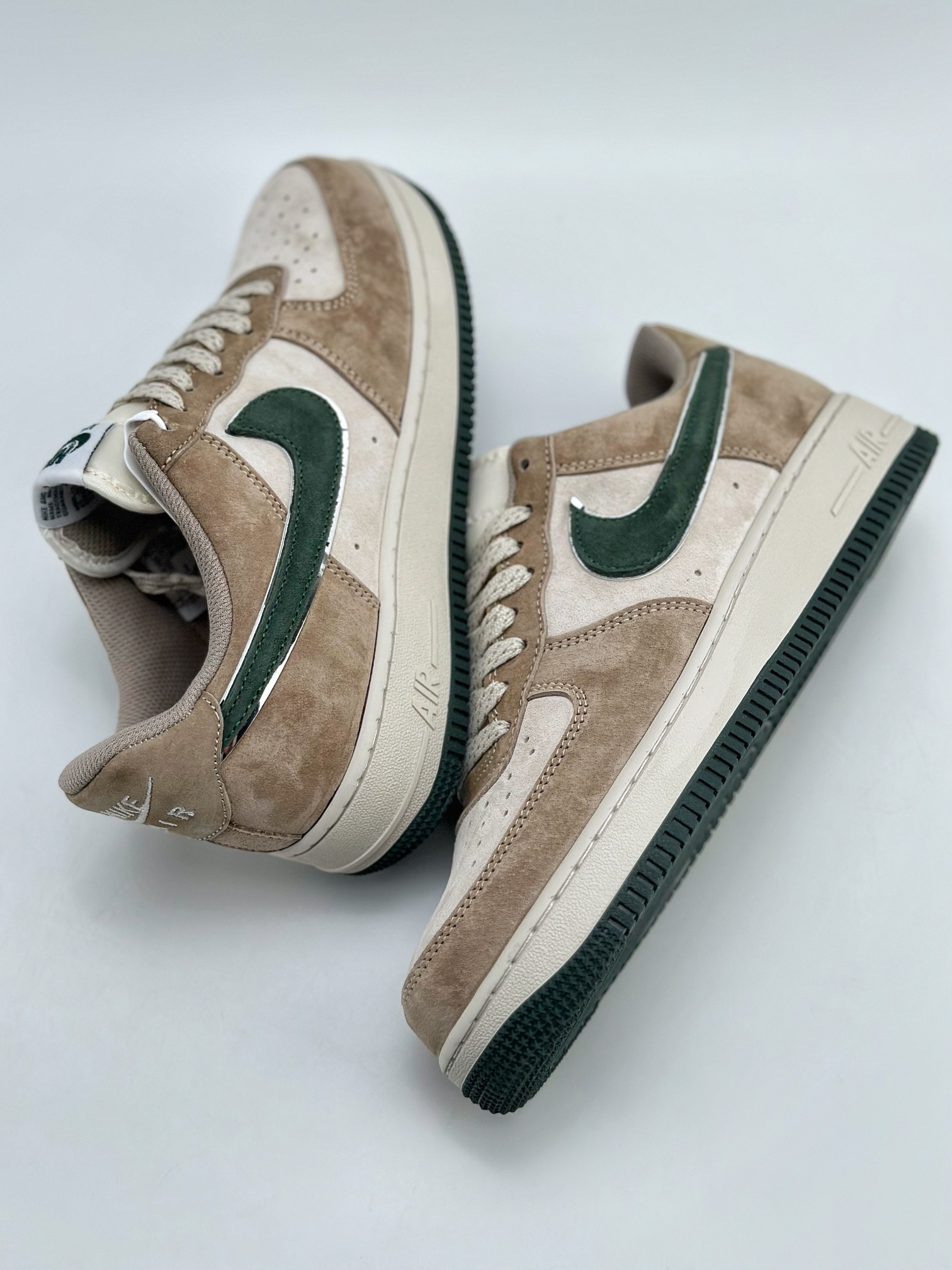 240 Nike Air Force 1 Low 07 麂皮棕绿