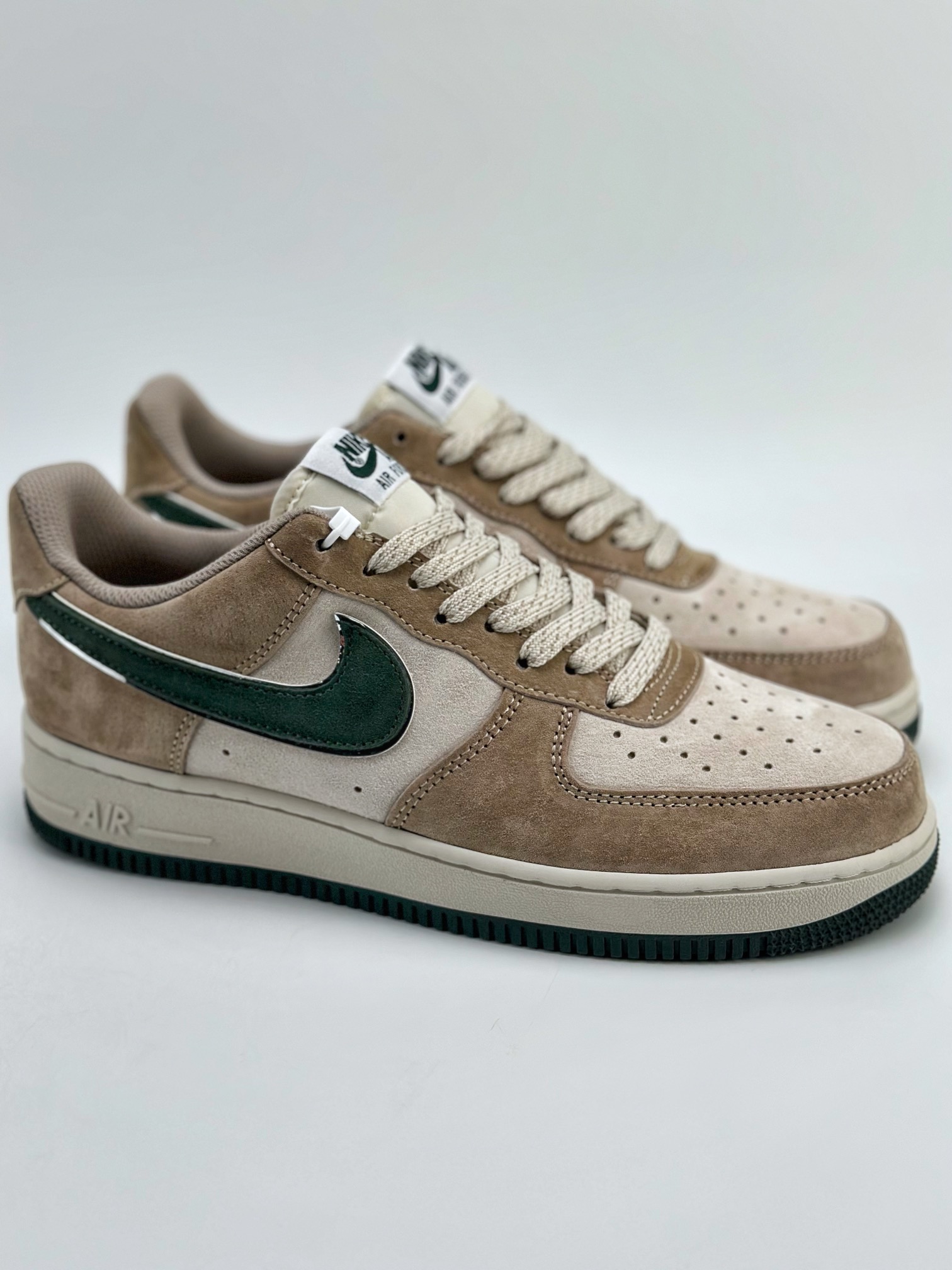 240 Nike Air Force 1 Low 07 麂皮棕绿