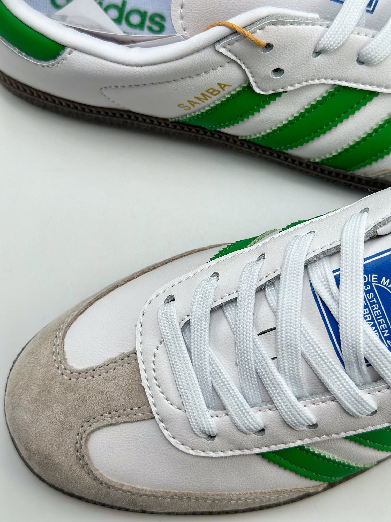 150 adidas originals Samba OG 白绿 IG1024