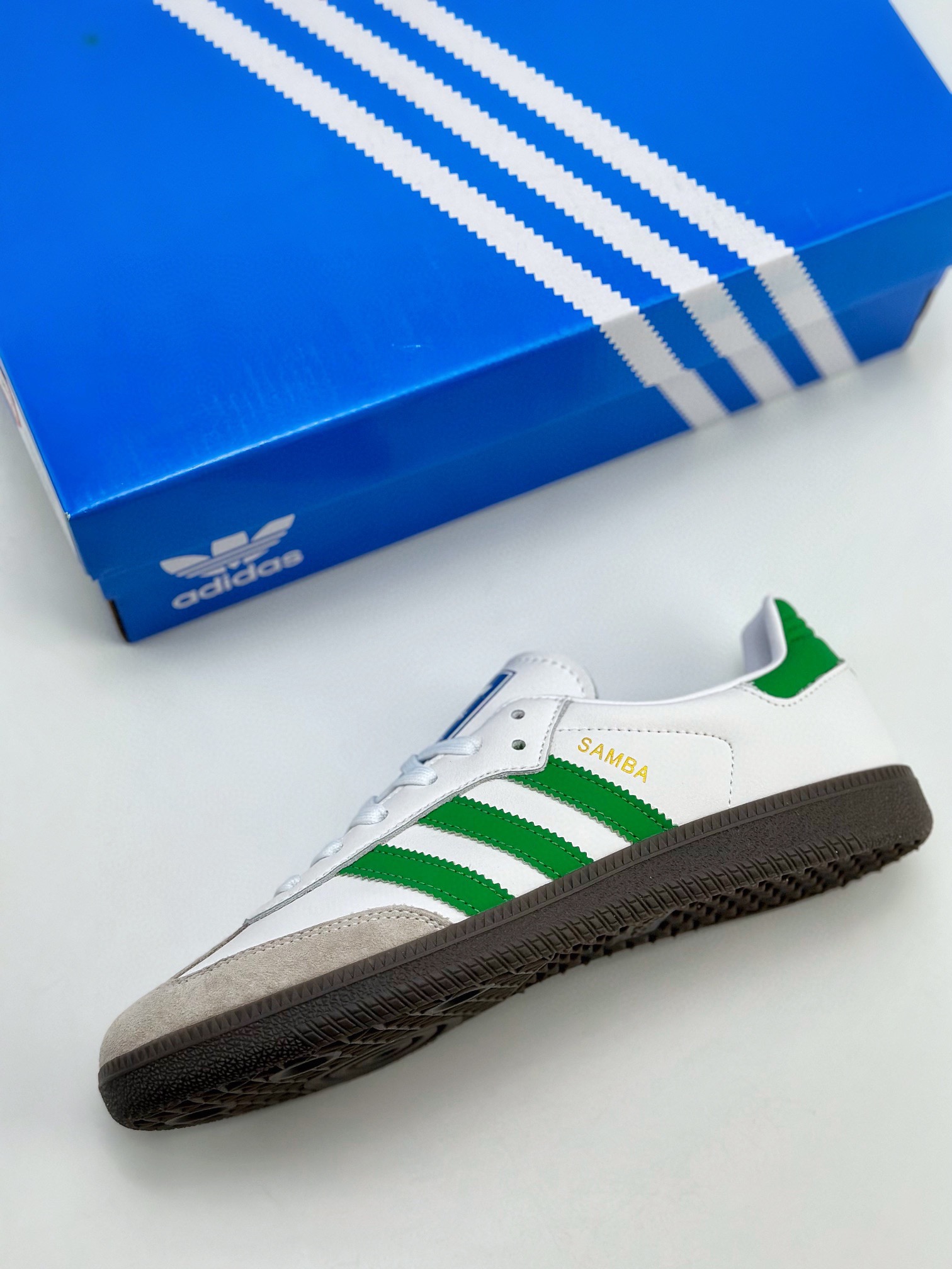 150 adidas originals Samba OG 白绿 IG1024