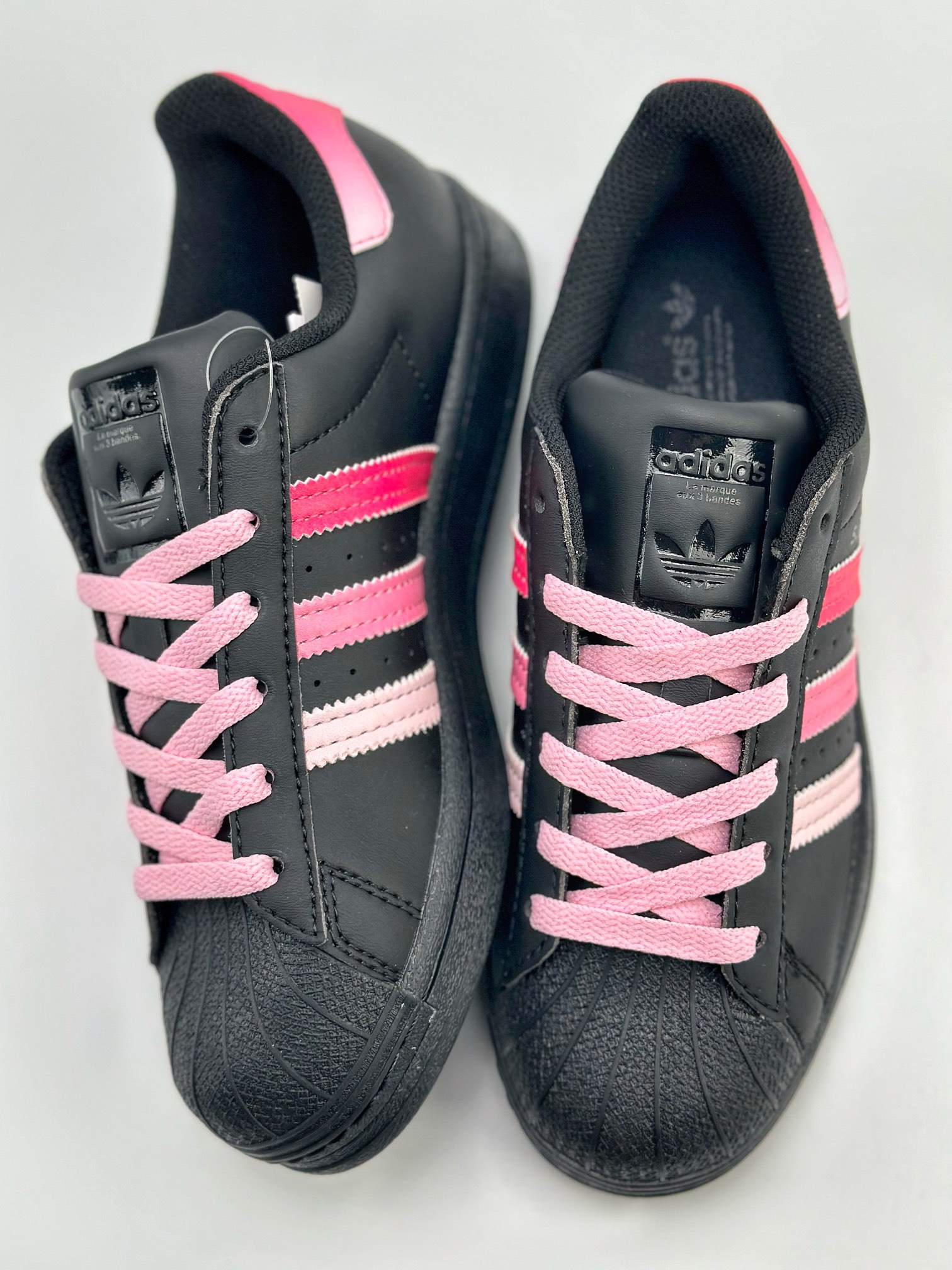 150 Adidas   Originals Superstar 贝壳头 黑粉 EG4957