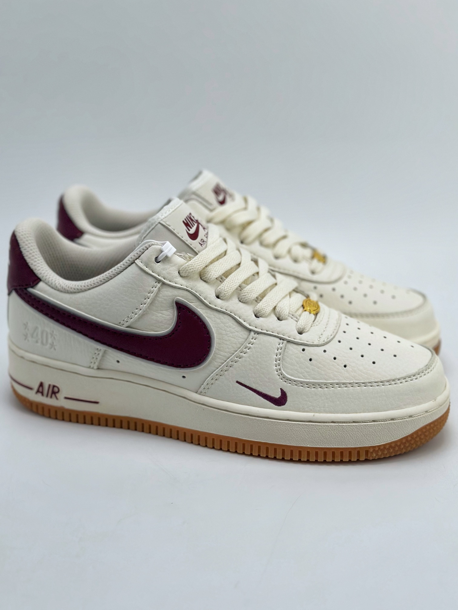 240 Nike Air Force 1 Low 07 40周年生胶白酒红 WA0531-308