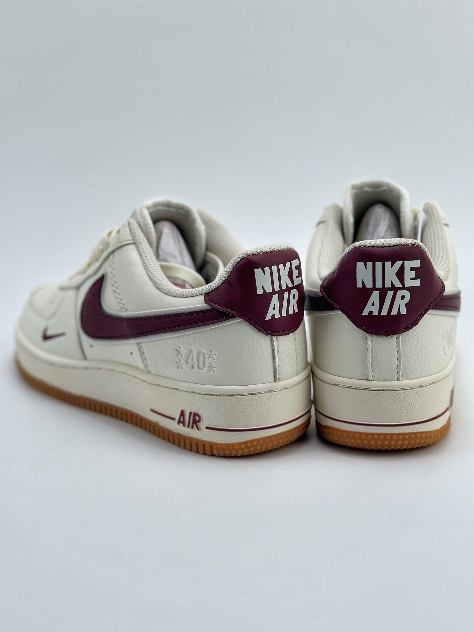 240 Nike Air Force 1 Low 07 40周年生胶白酒红 WA0531-308