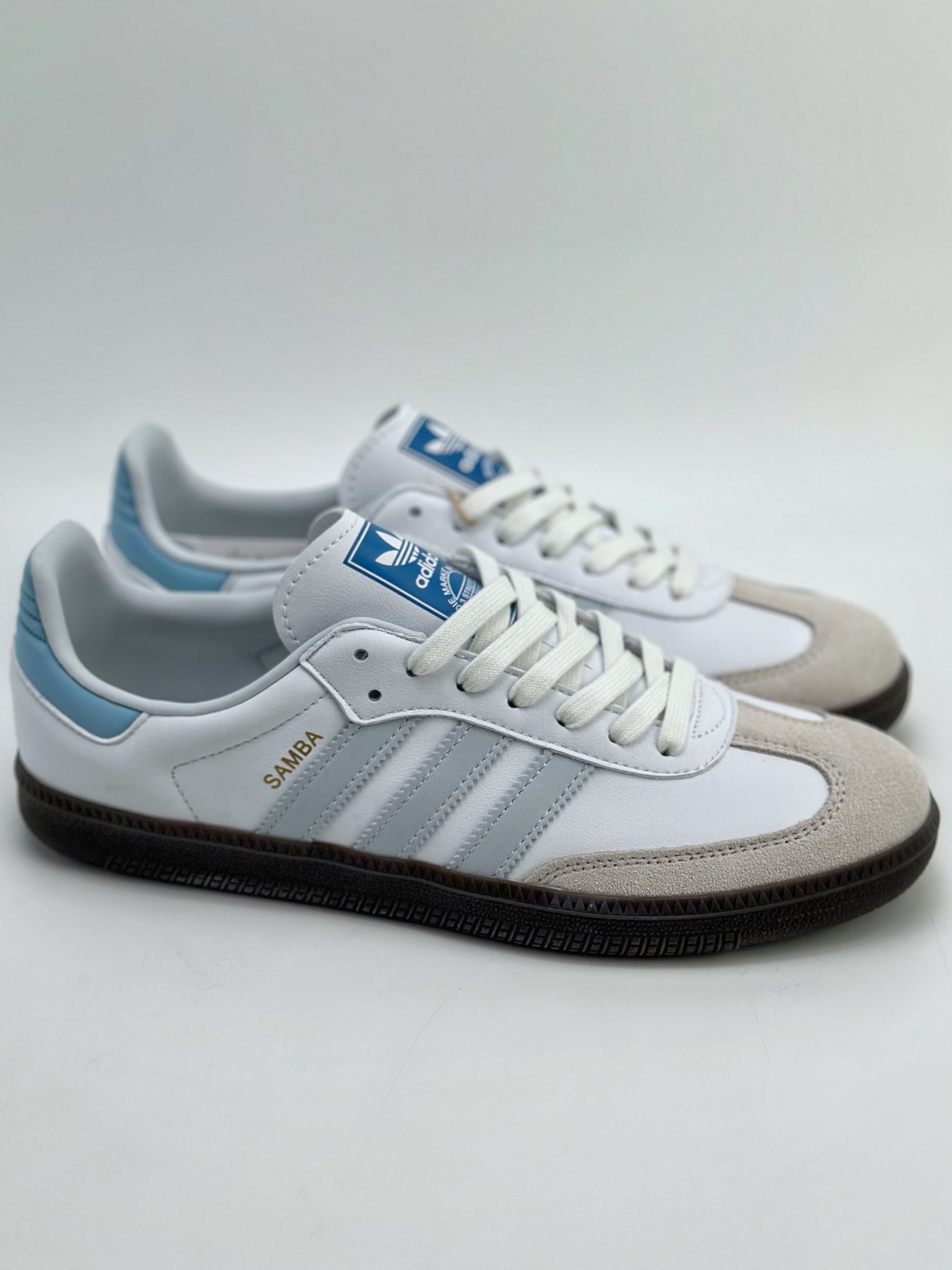 150 adidas originals Samba OG 白蓝 ID2055