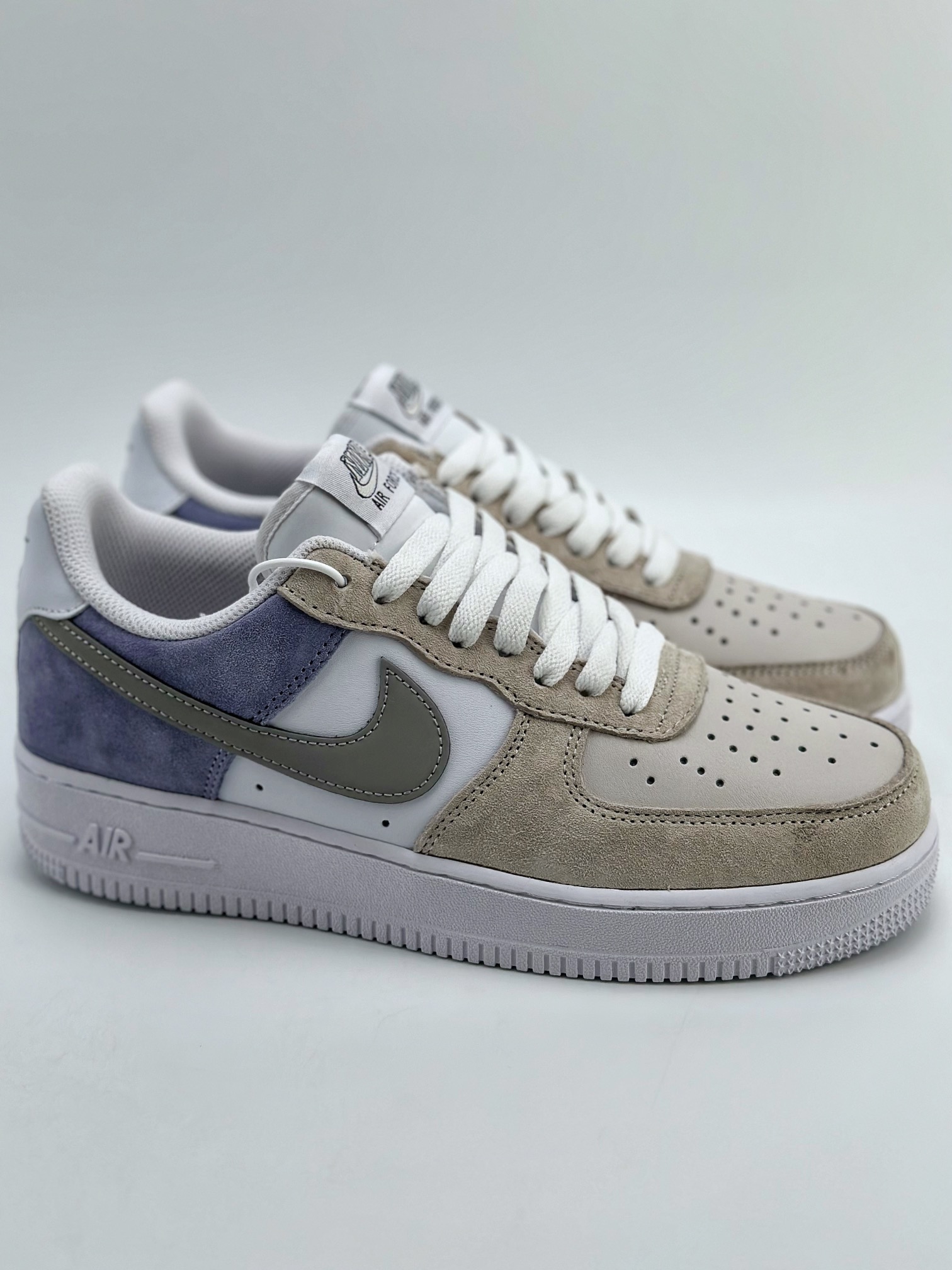 240 Nike Air Force 1 Low 07 麂皮拼接灰蓝 LM2033-208