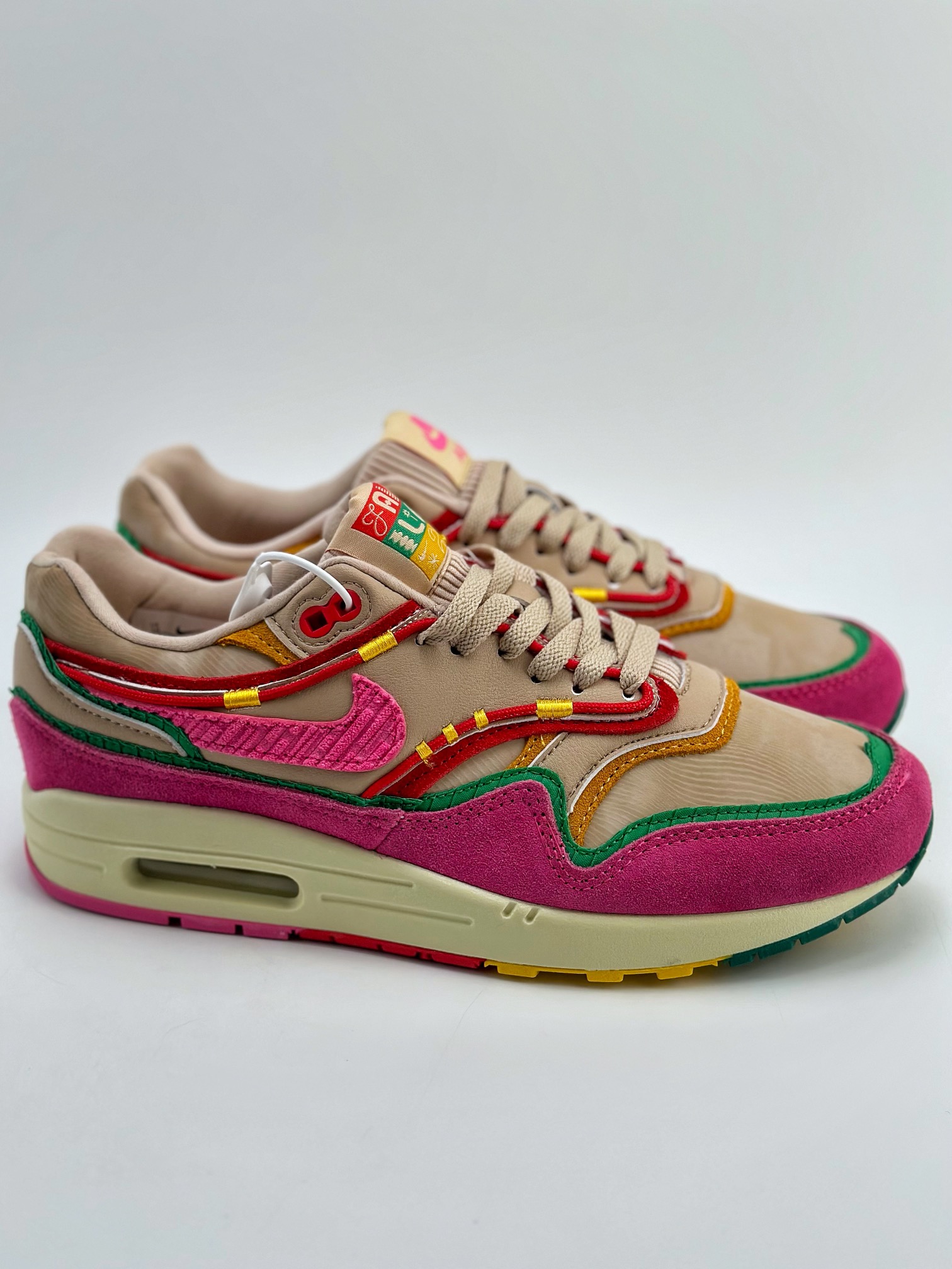 240 Nike Air Max 1 拼接粉 复古休闲跑步鞋 FN0598-200