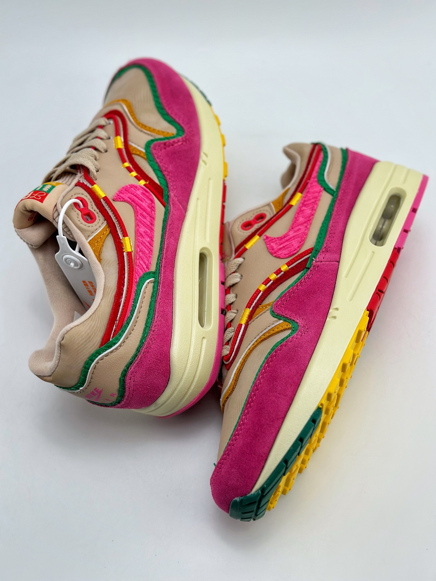 240 Nike Air Max 1 拼接粉 复古休闲跑步鞋 FN0598-200