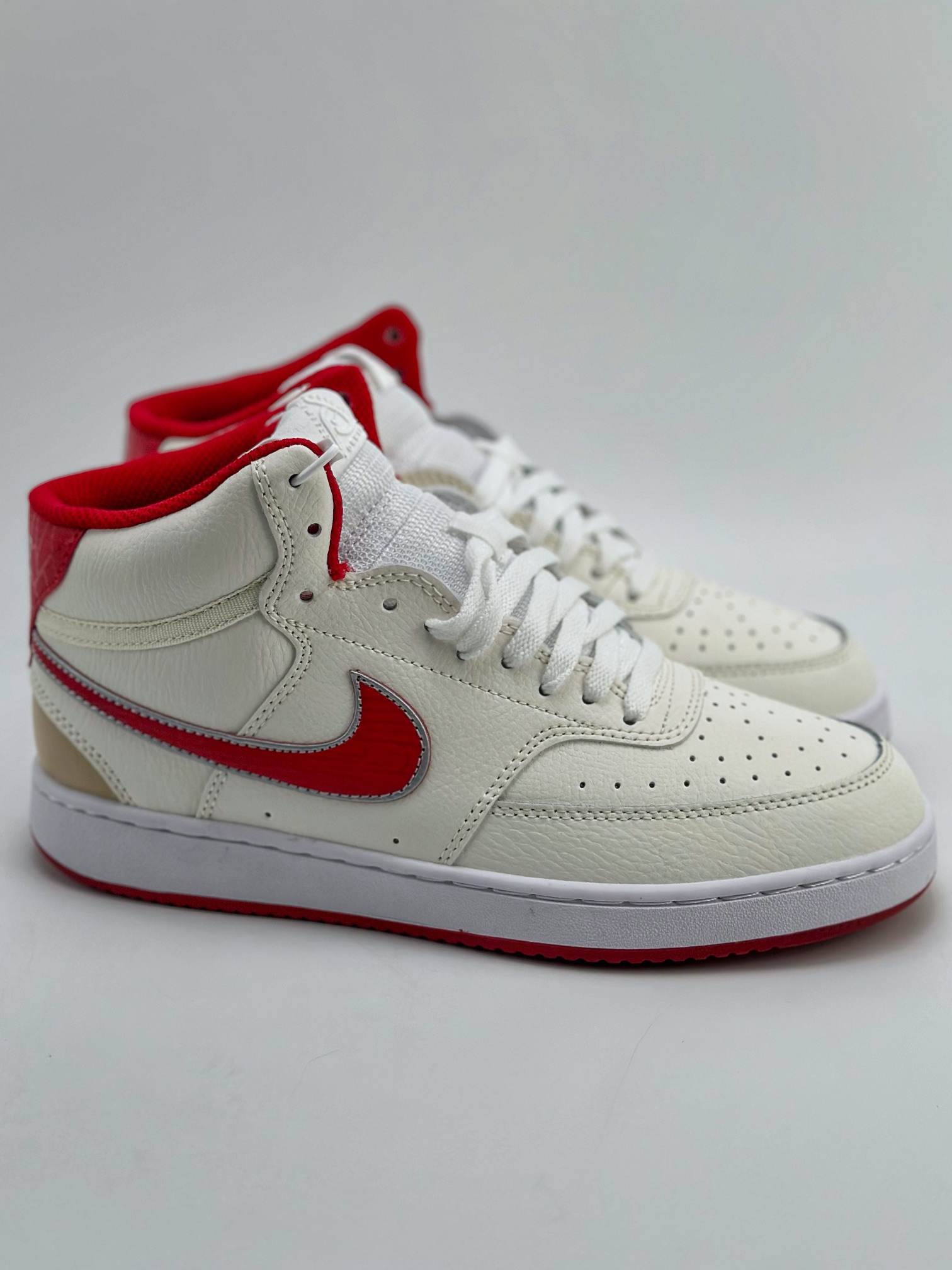 150 Nike Court Vision High 米白红 休闲运动板鞋  DQ4977-161