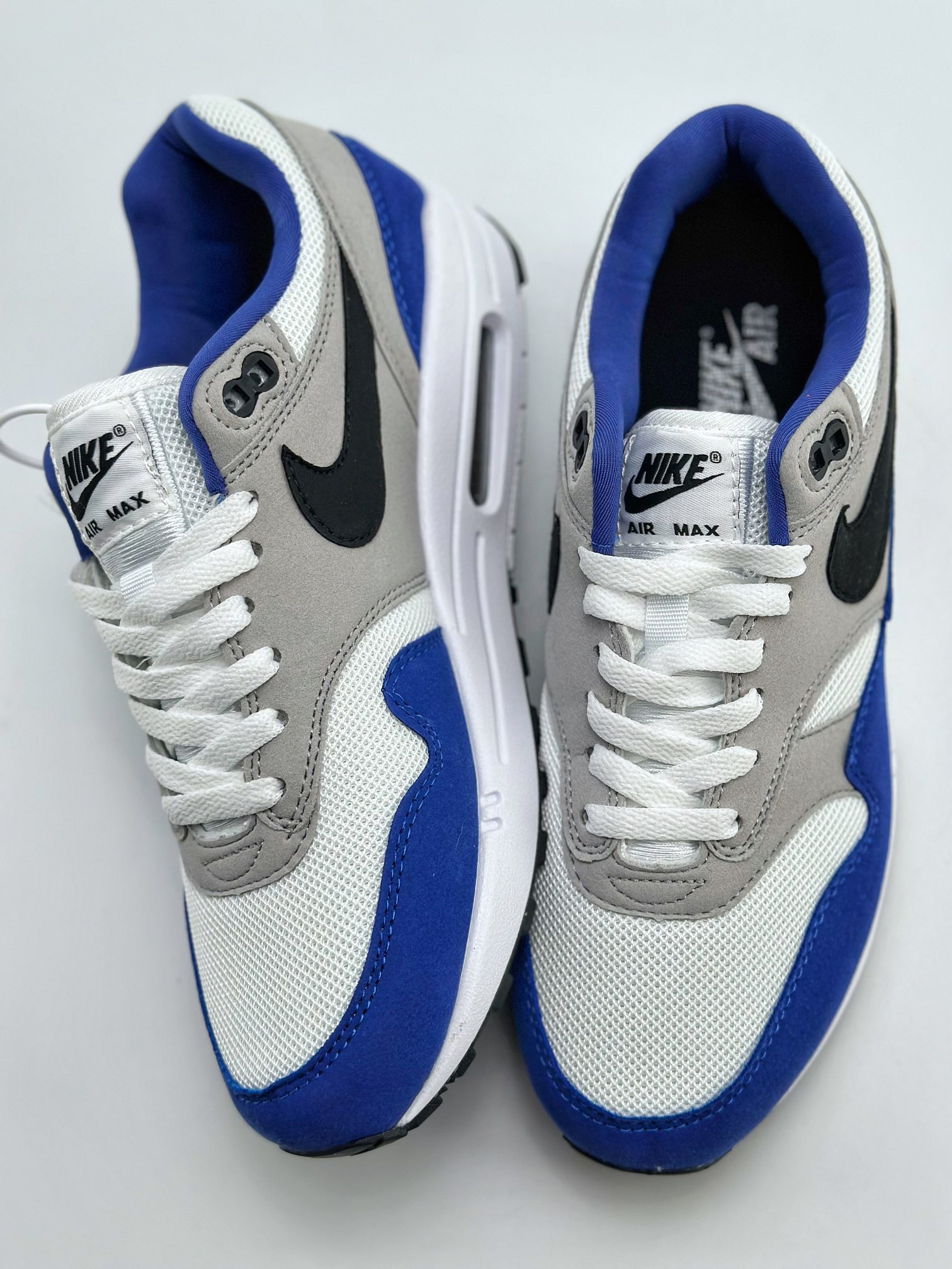 240 Nike Air Max 1 白黑蓝 复古休闲跑步鞋 FD9082-100