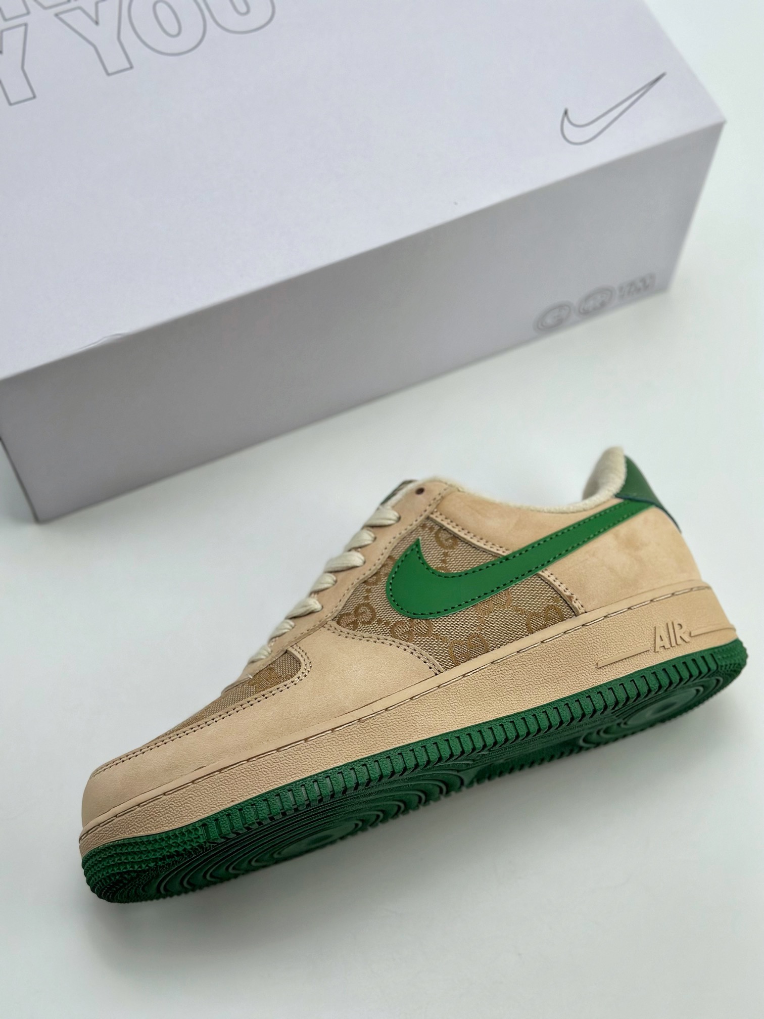 Nike Air Force 1 Low 07 x GUCCI Customized Dirty Shoes