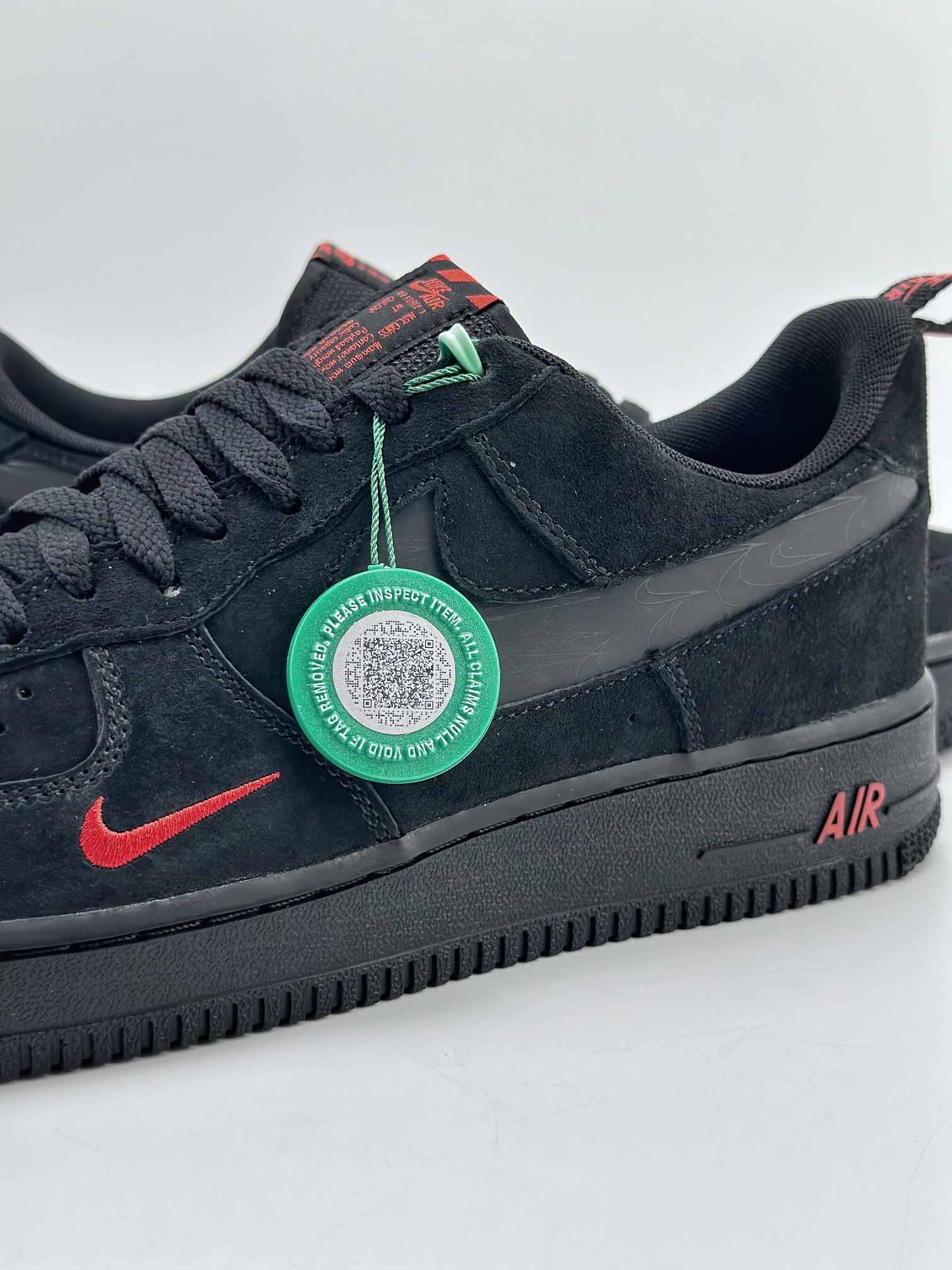 Nike Air Force 1 Low 07 Black and Red Deconstruction DZ4514-001