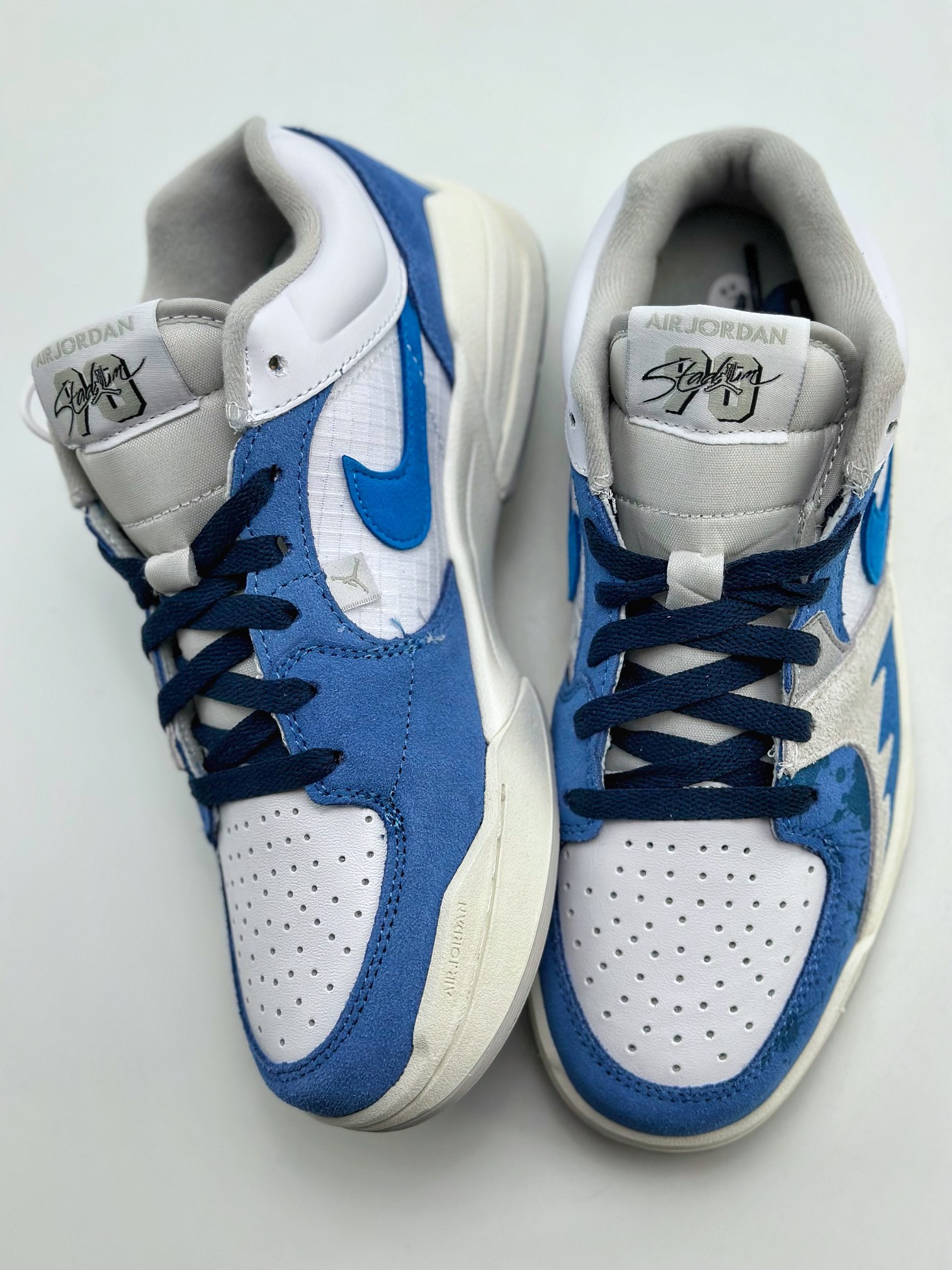 220 耐克Nike Jordan Stadium 90 白蓝 乔丹90年代体育场系列低帮复古运动篮球鞋 DX4397-100