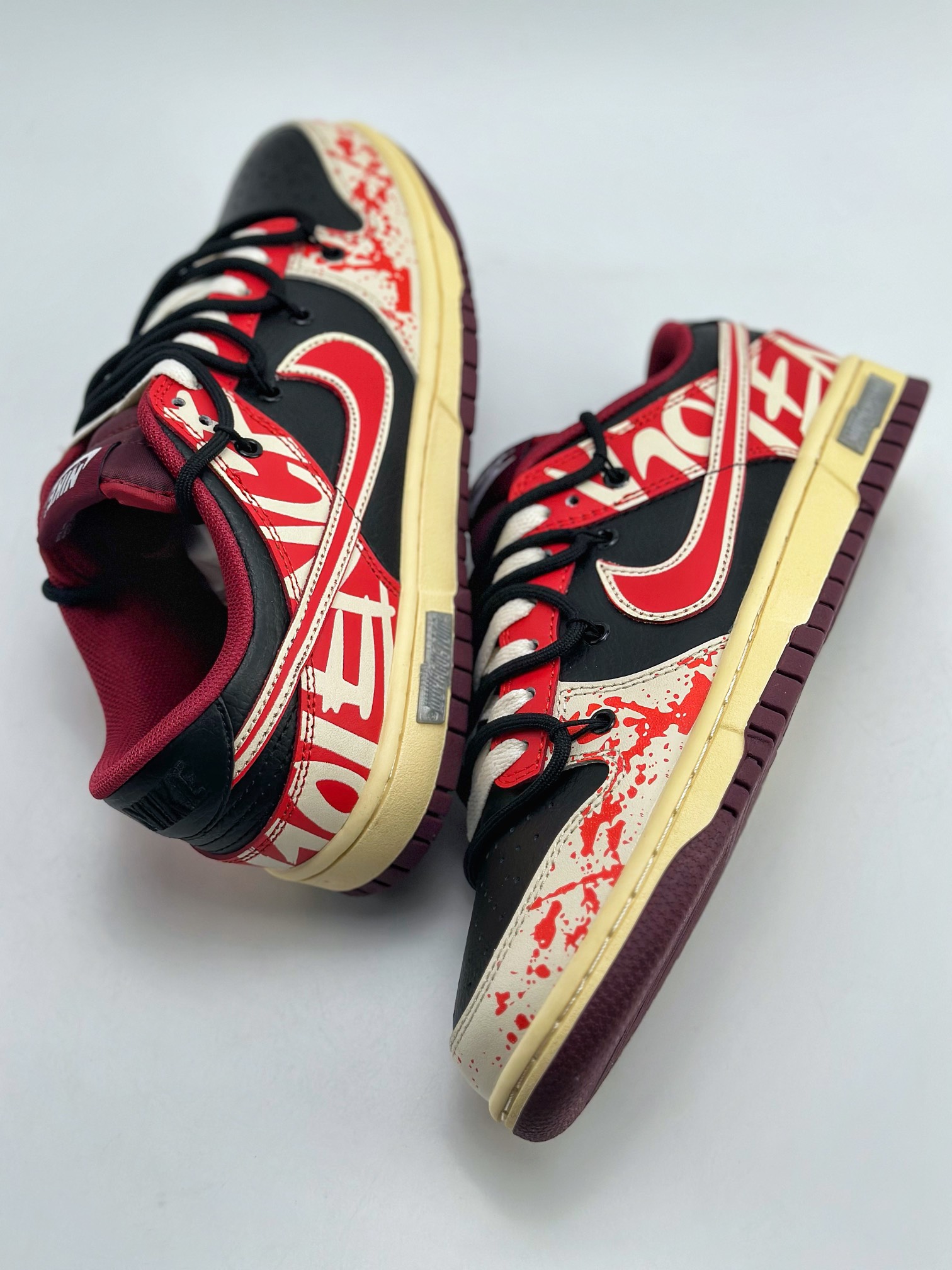 NIKE SB Dunk Low WUYA Violent Aesthetics Black and Red DJ6188-600