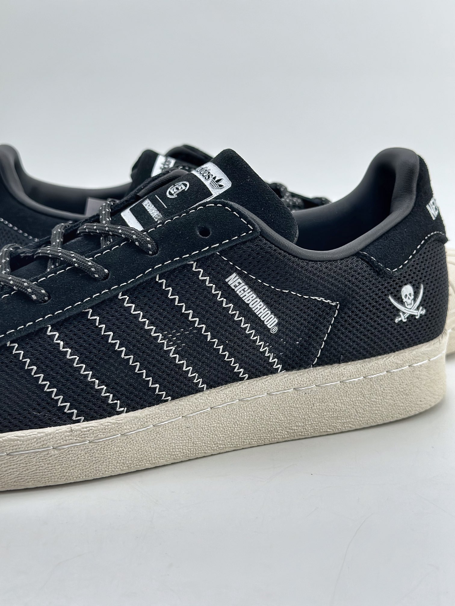 Adidas Originals Superstar x NEIGHBORHOOD × CLOT Shell Head Black and White IE8879