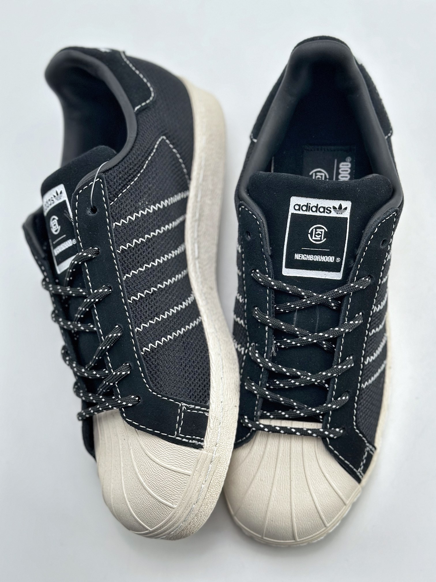 Adidas Originals Superstar x NEIGHBORHOOD × CLOT Shell Head Black and White IE8879